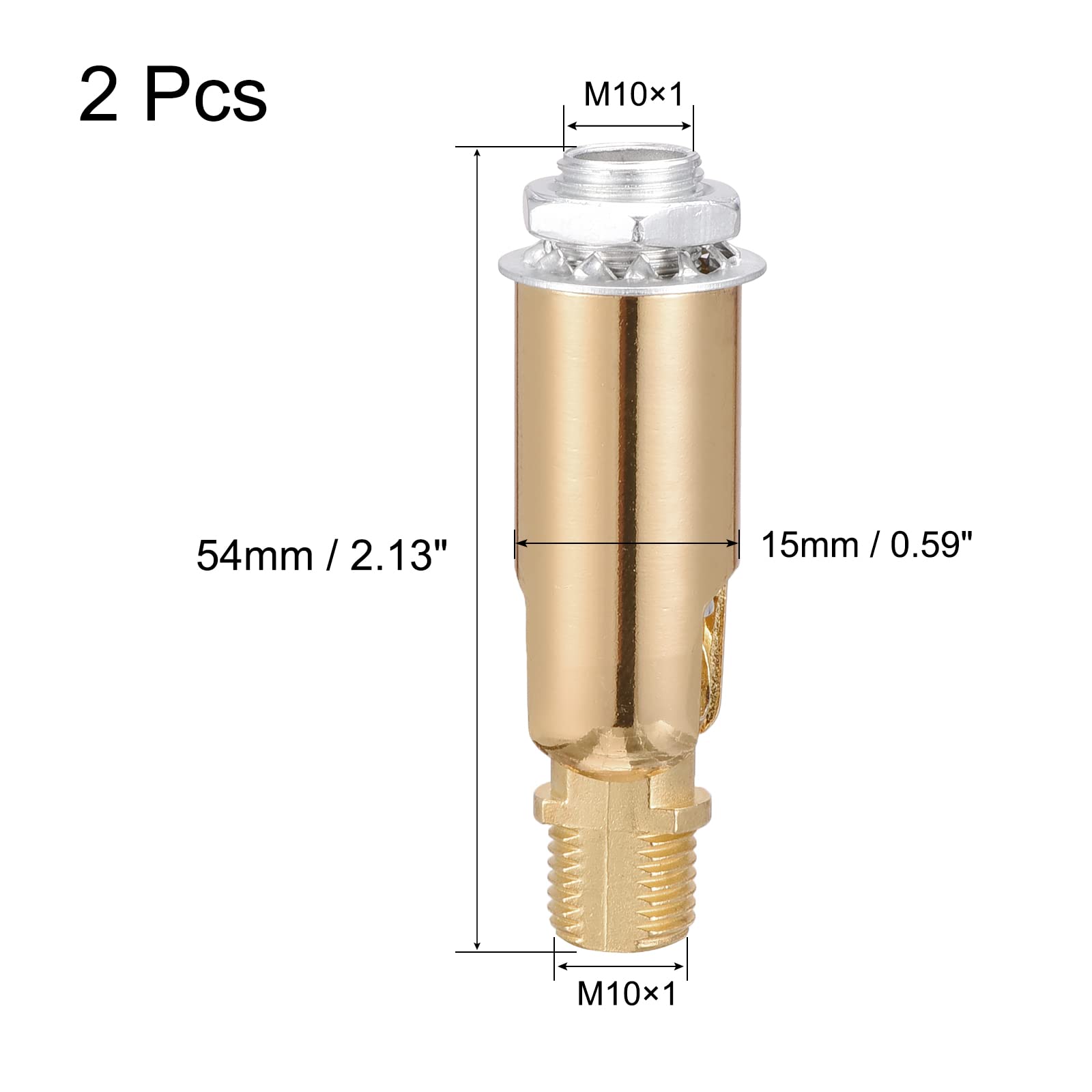 Meccanixity Sloped Ceiling Adapter 180 Degree Swivel M10 Thread, For Chandelier Ceiling Pendant Light, Champagne Gold Pack Of 2