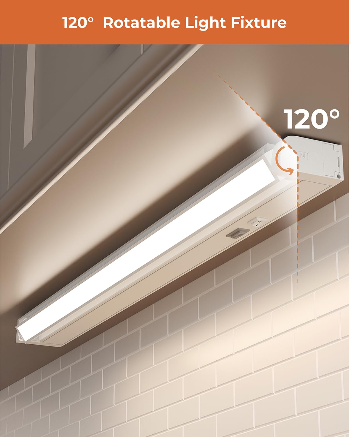 Matane Dimmable LED Under Cabinet Light, 11" White, 3CCT, 6.5W, ETL Listed, Hardwired/Plug-in, Model FOR-31UC