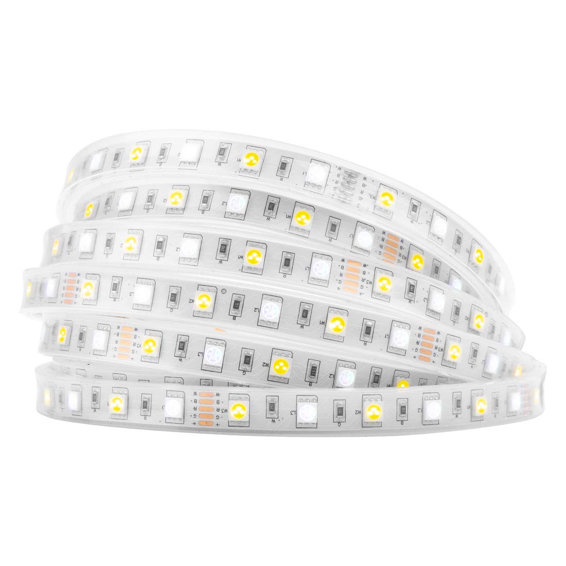 BTF-LIGHTING RGBW LED Tape Lights 16.4ft IP67 Waterproof 60 LEDs/m Rgb+Cool White Model RGBCW5M505060LW67