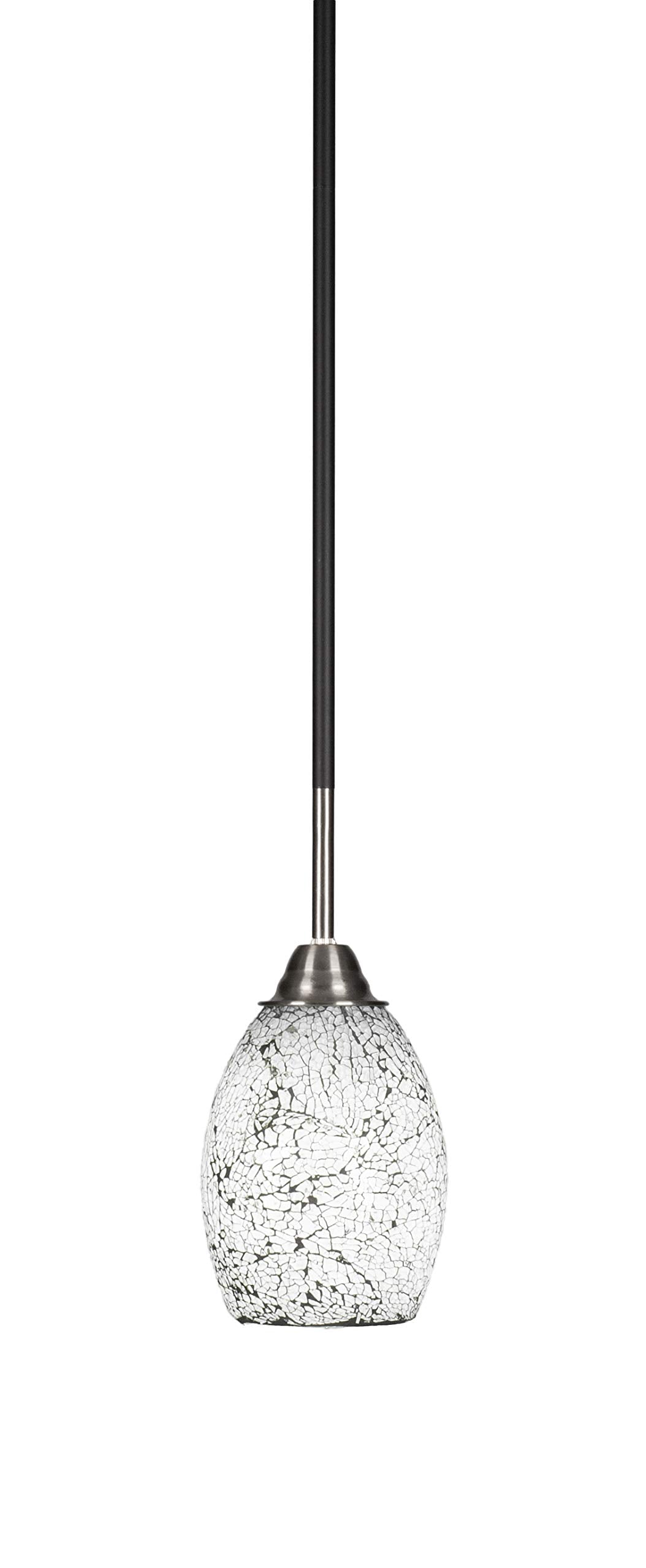 Toltec Lighting Paramount 1 Light Mini Pendant In Matte Black & Brushed Nickel (3401-Mbbn-4165)