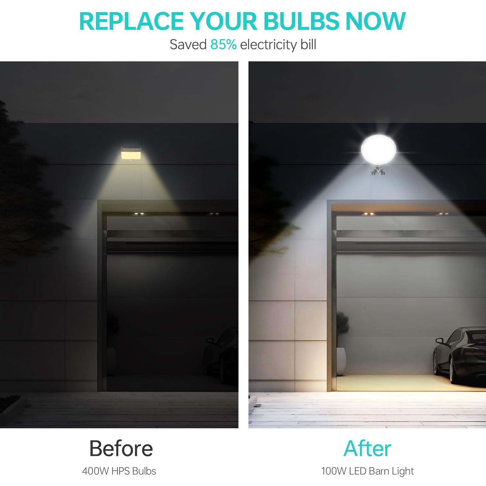 Led Barn Light, 150W Dusk To Dawn Led Outdoor Light With 20000Lm 6500K Daylight, Ip66 Waterproof Security Exterior Street Light With 150°Adjustable Angle, Ultra-Bright & Easy To Install