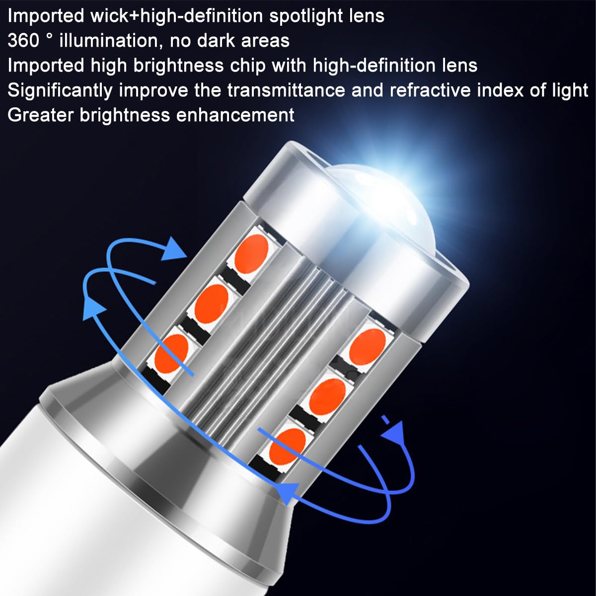 Mandark 3157 T25 Led Car Turn Signal Bulbs  2Pcs Super Bright Automotive Front Rear Blinker Light  Brighter Vehicle Marker Parking Lighting Accessories  Universal For Suv Sedan Truck (White)