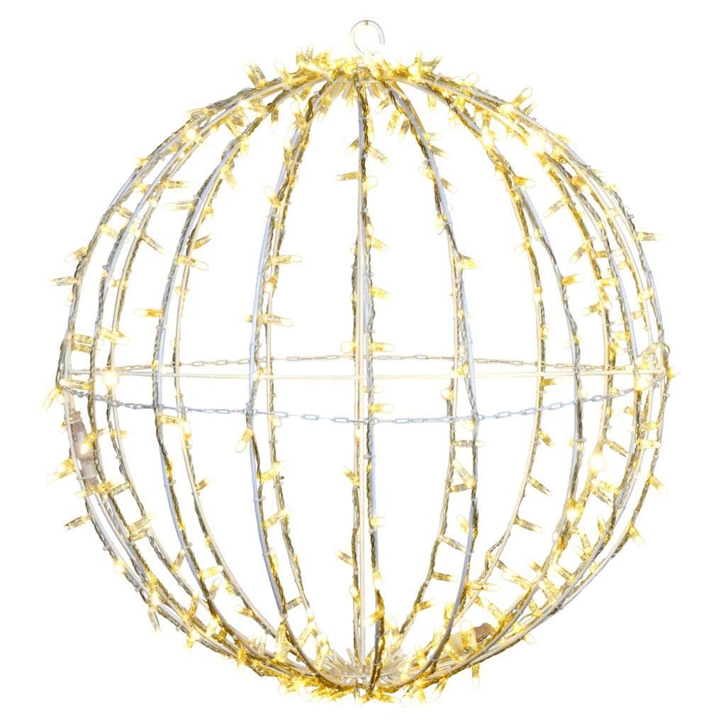 Vickerman Jumbo Twinkle Hanging Sphere, 30in Warm White LED, Fold Flat, Made of Lead