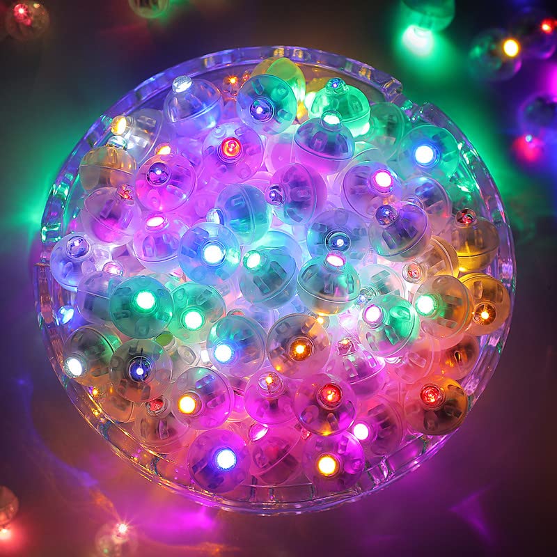 ZGWJ Mini LED Lights for Balloons, Colorful Plastic, 100 Pcs, Perfect for Party Decorations and Events