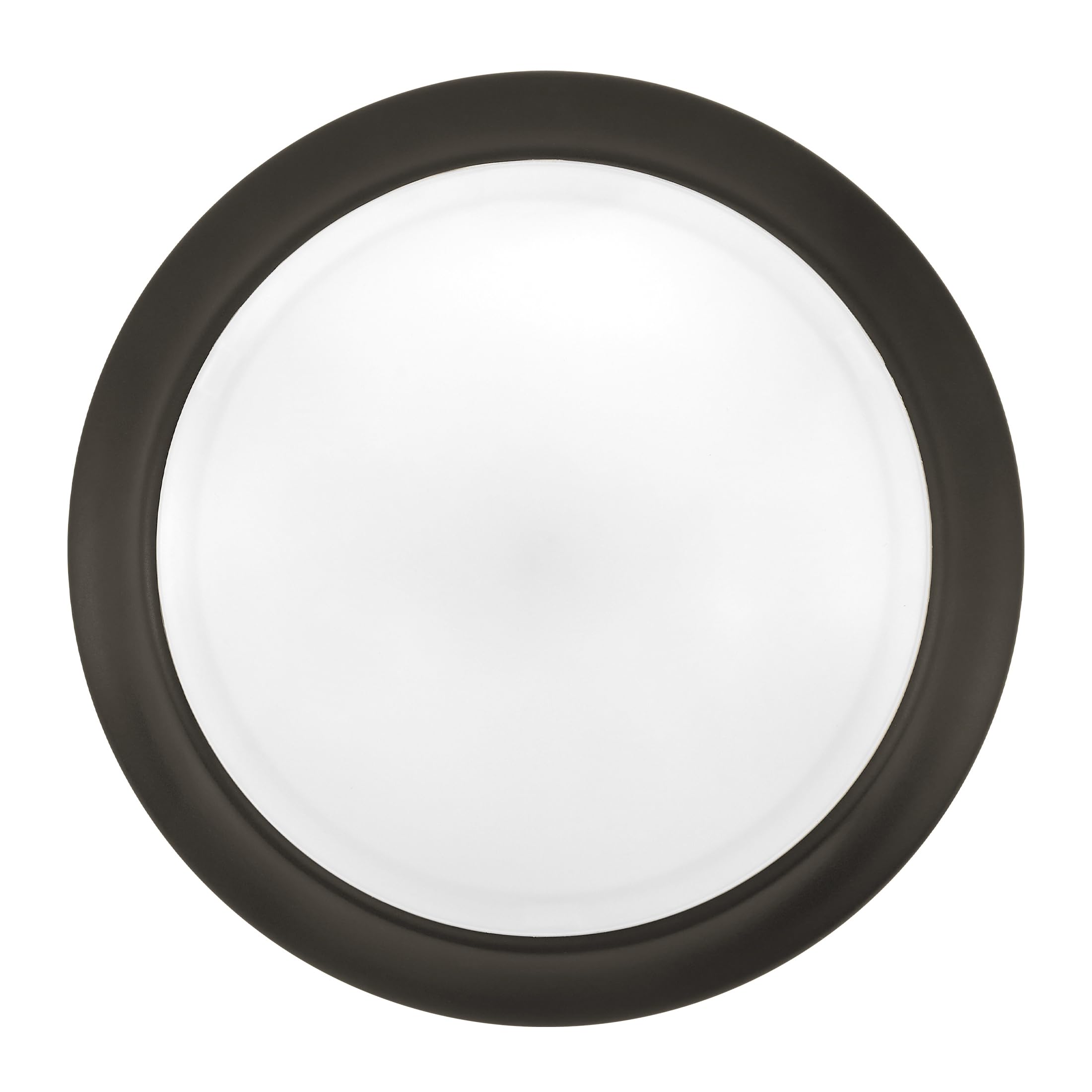 Maxxima 7 In. Bronze Slim Round Led Flush Mount Ceiling Light Fixture, Led Disk Light 900 Lumens, Warm White 3000K Dimmable Dome