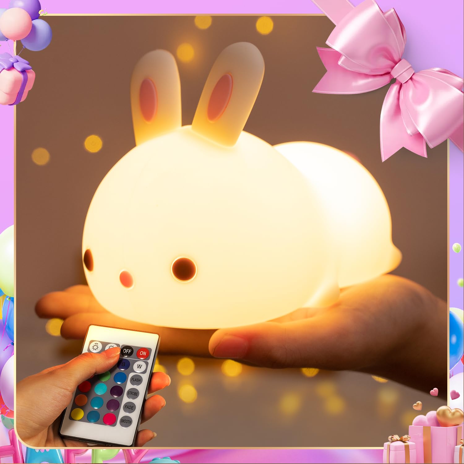 One Fire Cute Night Light+Gifts for Teen Girls, Remote+16 Colors Teen Girl Gifts for Girls,TAP FOR FUN Teen Girl Stuff for Girls