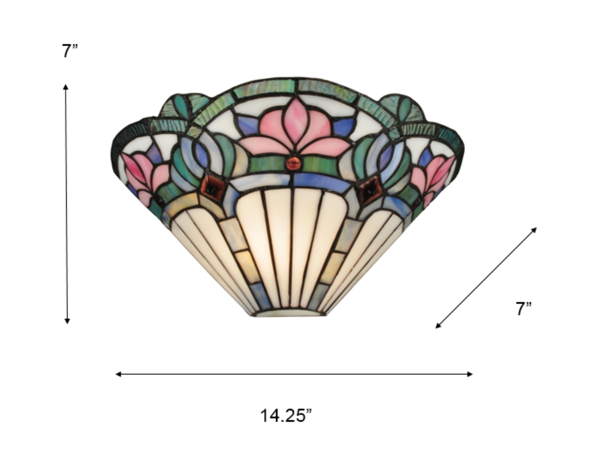 Dale Tiffany Windham Multicolor Metal Wall Sconce - Elegant Home Lighting Decor