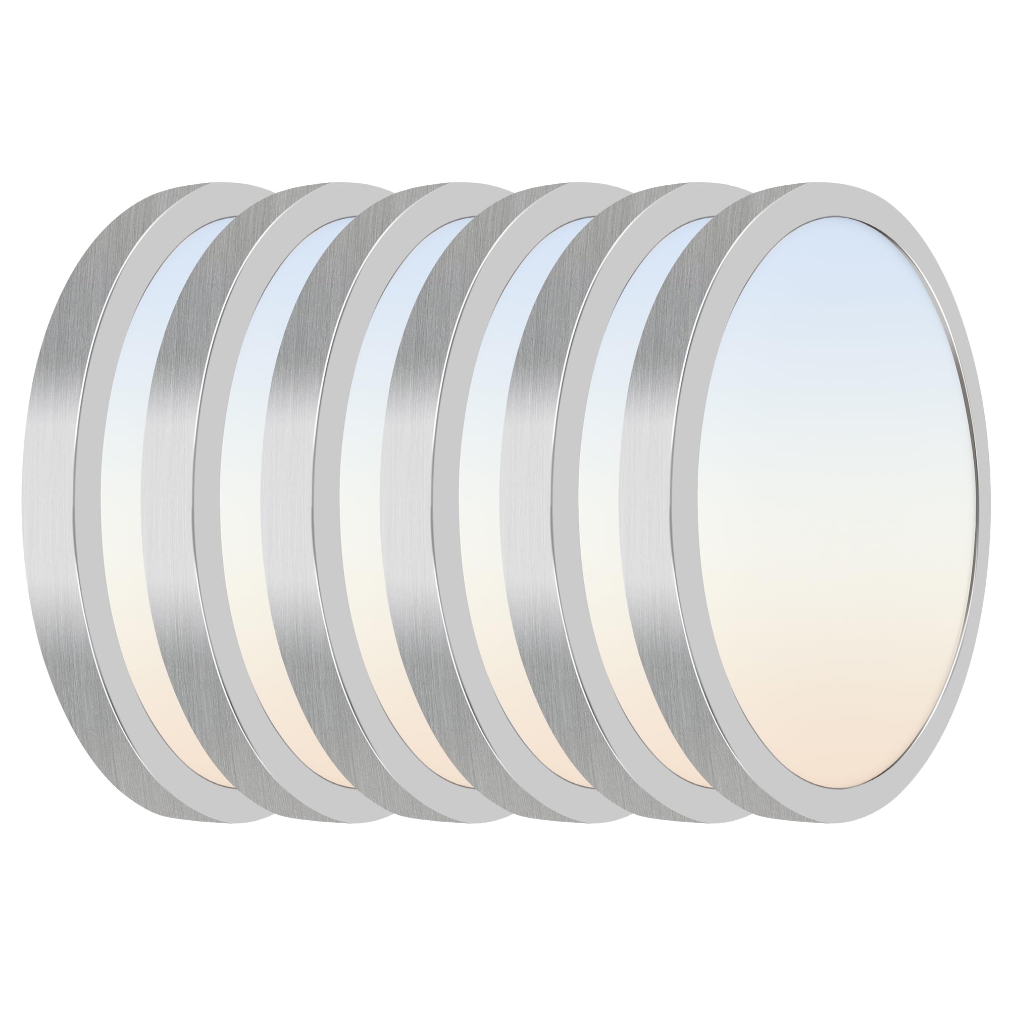 Hlite 12 Inch Flush Mount LED Ceiling Light Fixture, 24W 2400LM, 3CCT Selectable, Brush Nickel, Model CLB-1720