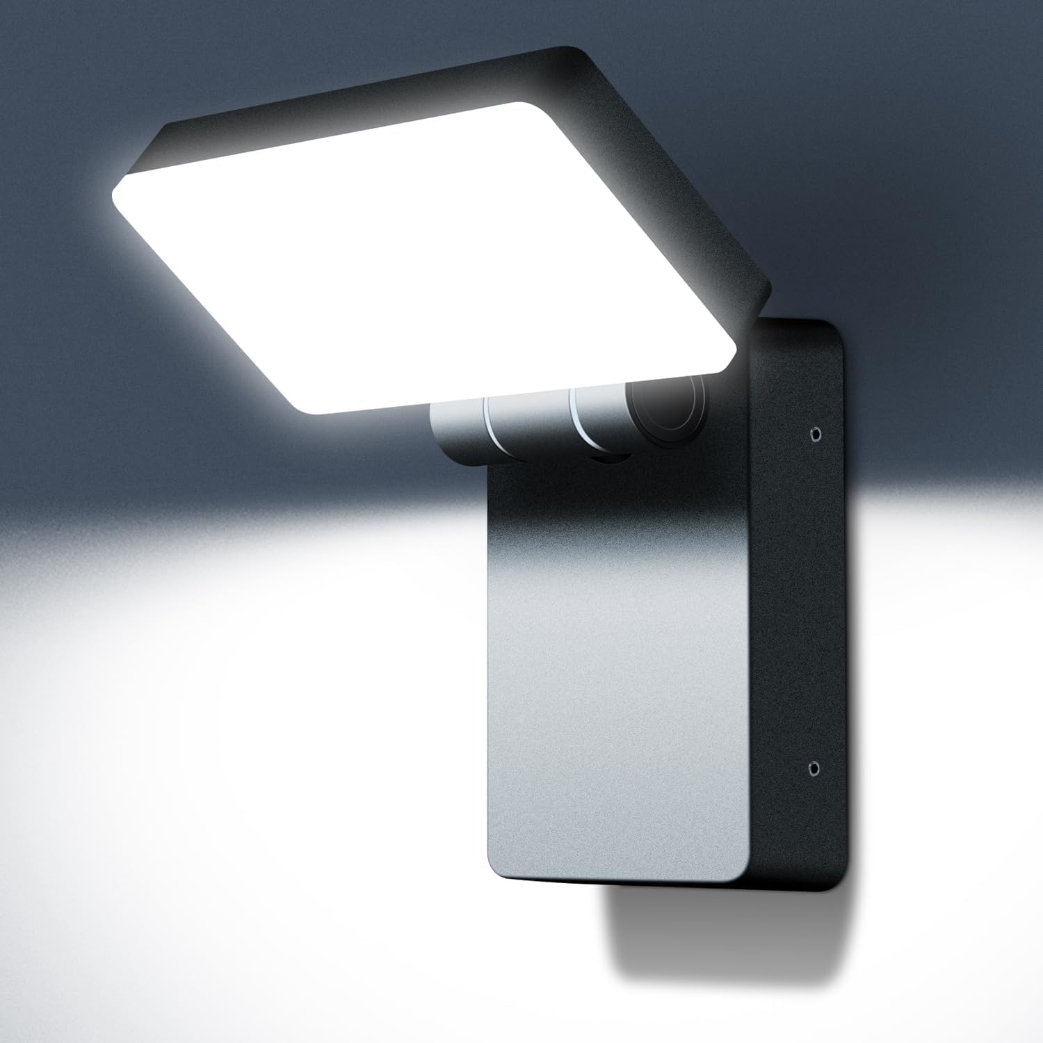 ledmo Modern LED Wall Light  40W 3000LM 5000K Outdoor Wallpack with 360 Rotate and 180 Fold Head Sconce Exterior Flood Lights Switch Control IP65 Waterproof for Safety Wall Mount Lighting