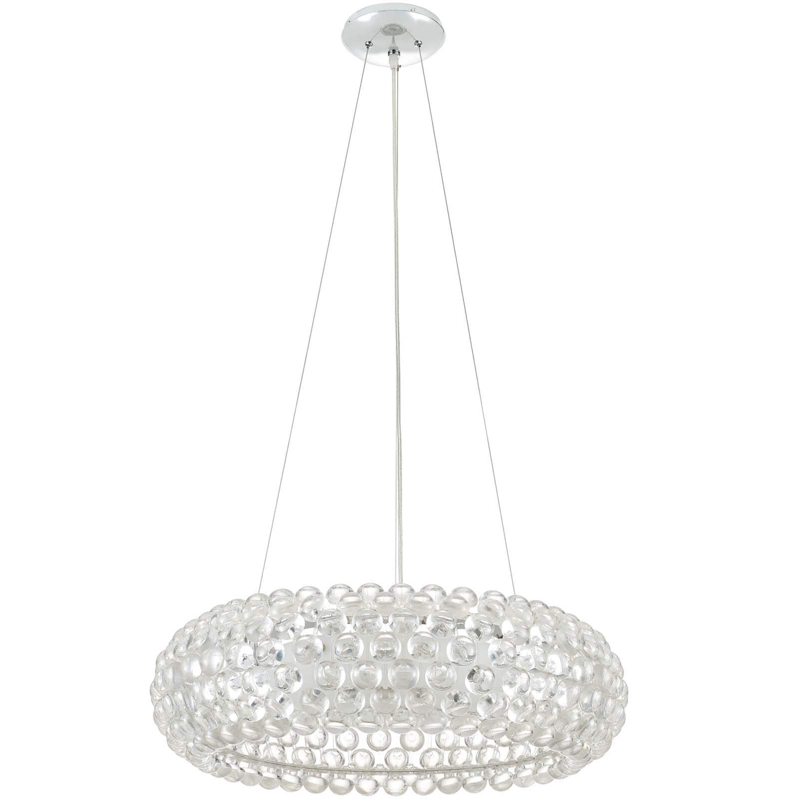 Modway Halo 25 Modern Pendant Light Chandelier with Acrylic Balls