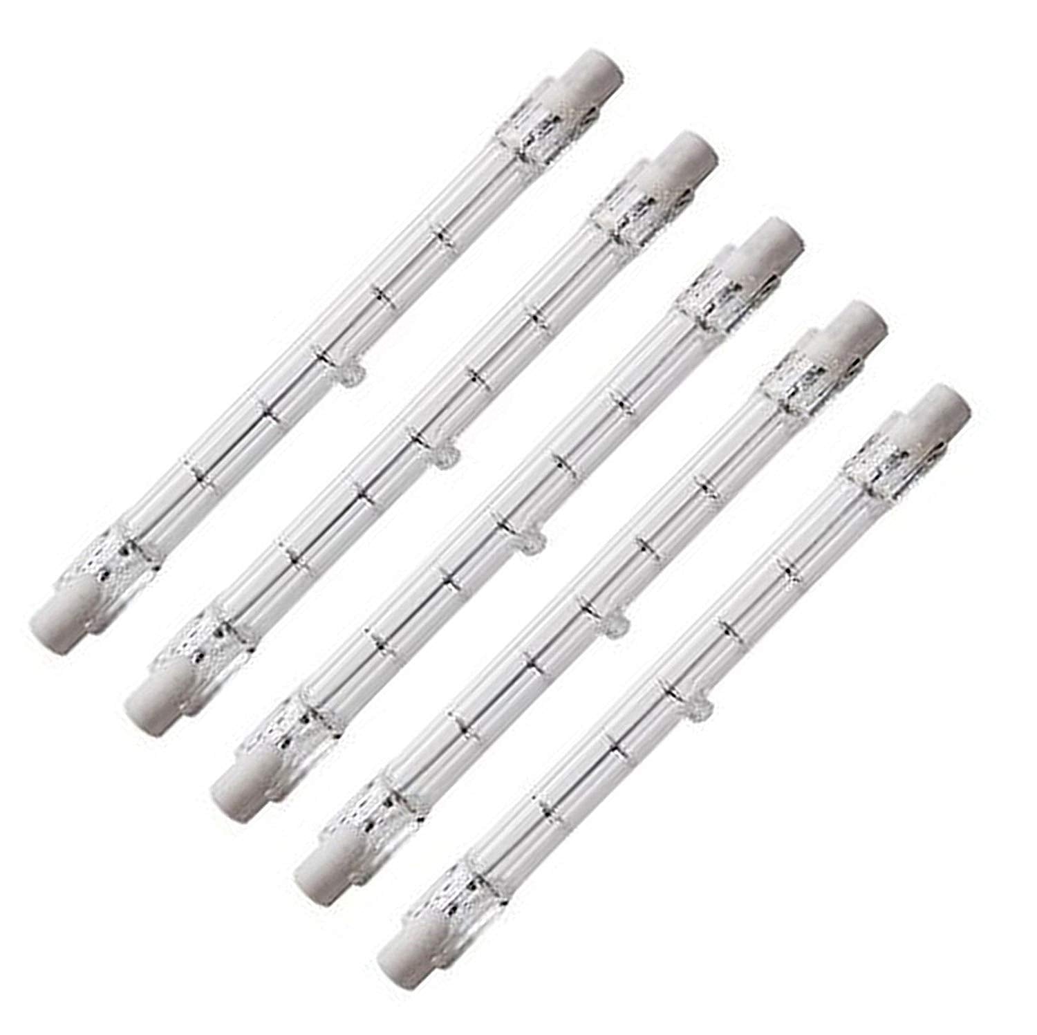 CTKcom Halogen Bulbs 300-Watt R7S Double Ended 118mm Quartz Glass 5 Pack Gold