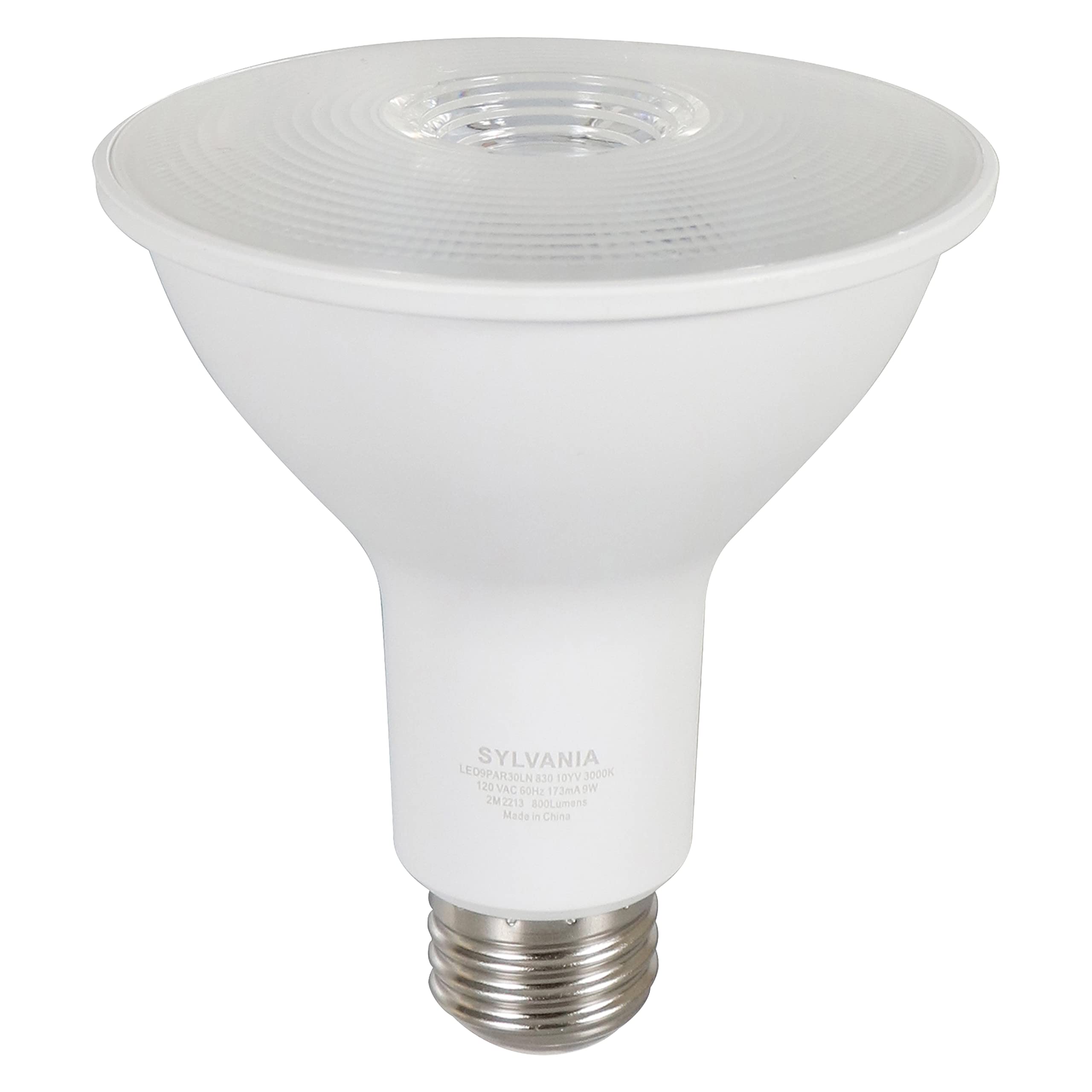 LEDVANCE SYLVANIA PAR30 LED Flood Light Bulb, 9W (65W Equivalent), 800 Lumens, Warm White, 2 Pack, Model 79280