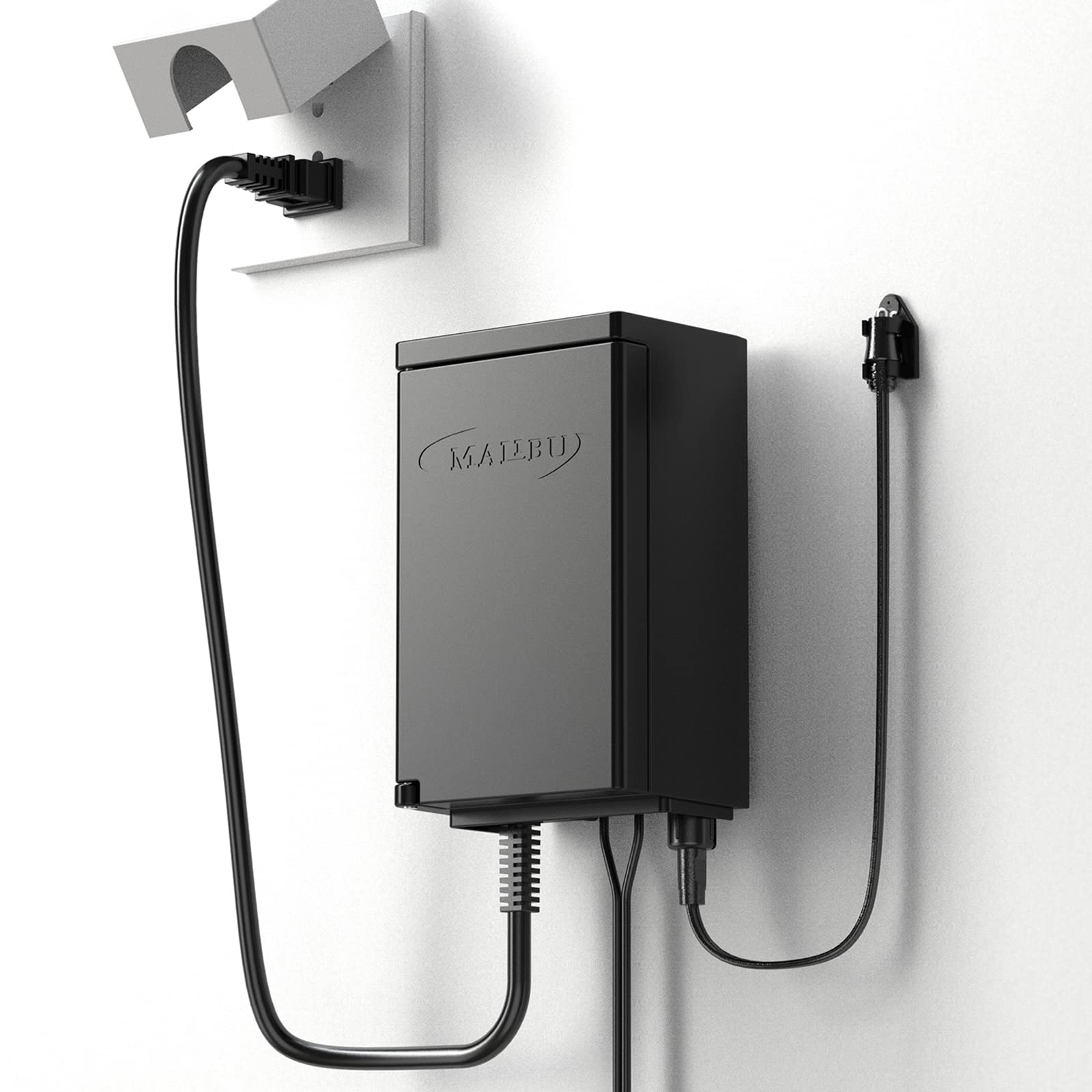 Malibu 45W Low Voltage Transformer for Landscape Lighting, Black, Model 8100-9045-01, with Timer and Photo Sensor