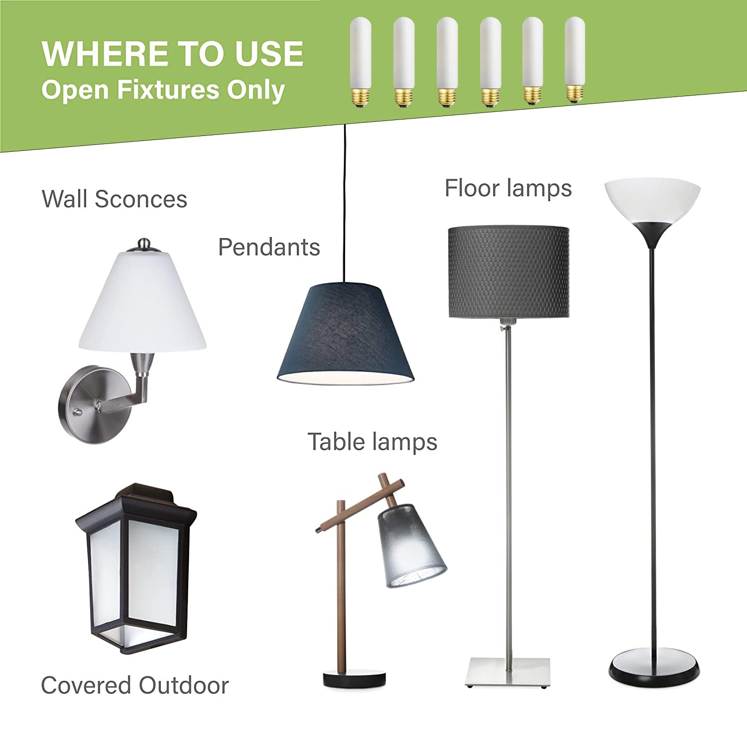 Leools TE26 LED Light Bulb, Dimmable 6W E26 Base, 4000K Neutral White, Matt Opal, 5.1inch Tubular, 600LM