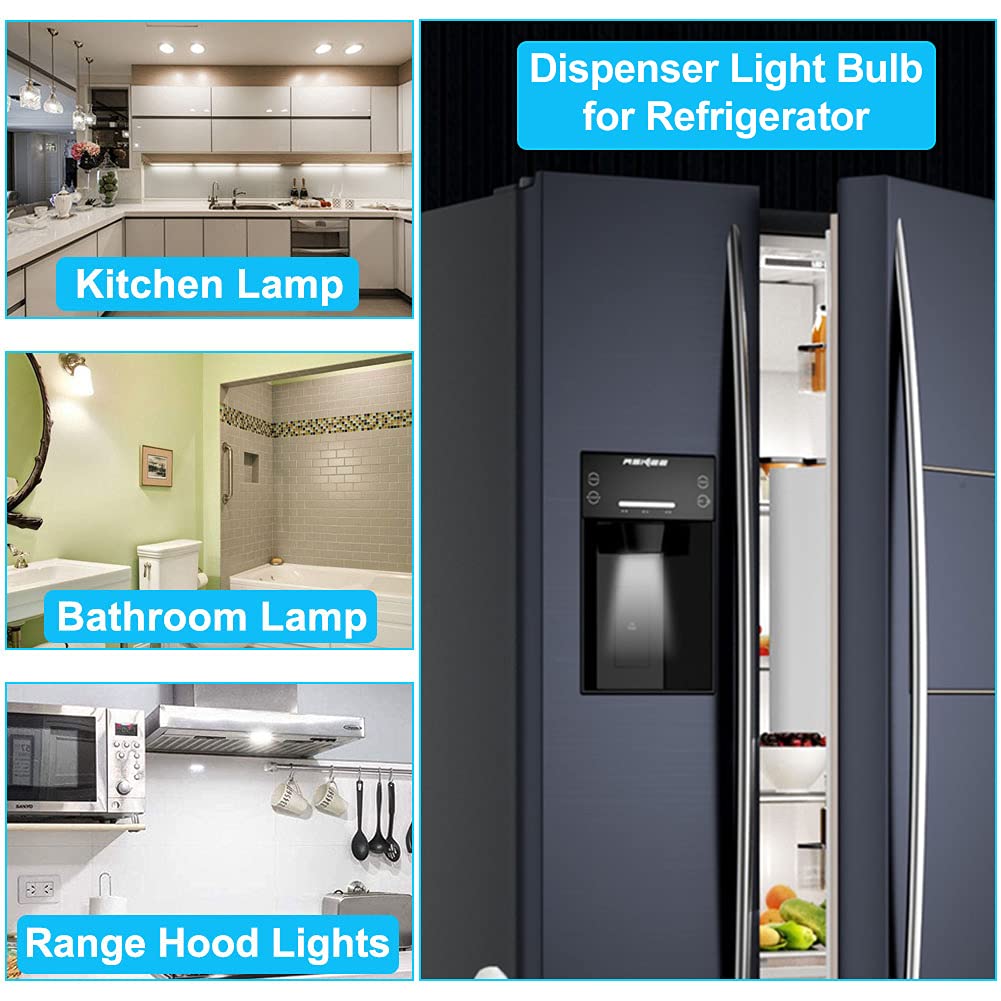 E12 Led Fridge Water Dispenser Light Bulb 2W(15W Replacement) 120V T5 Tubular Appliance Bulb For Chandeliers Home Lighting Refri