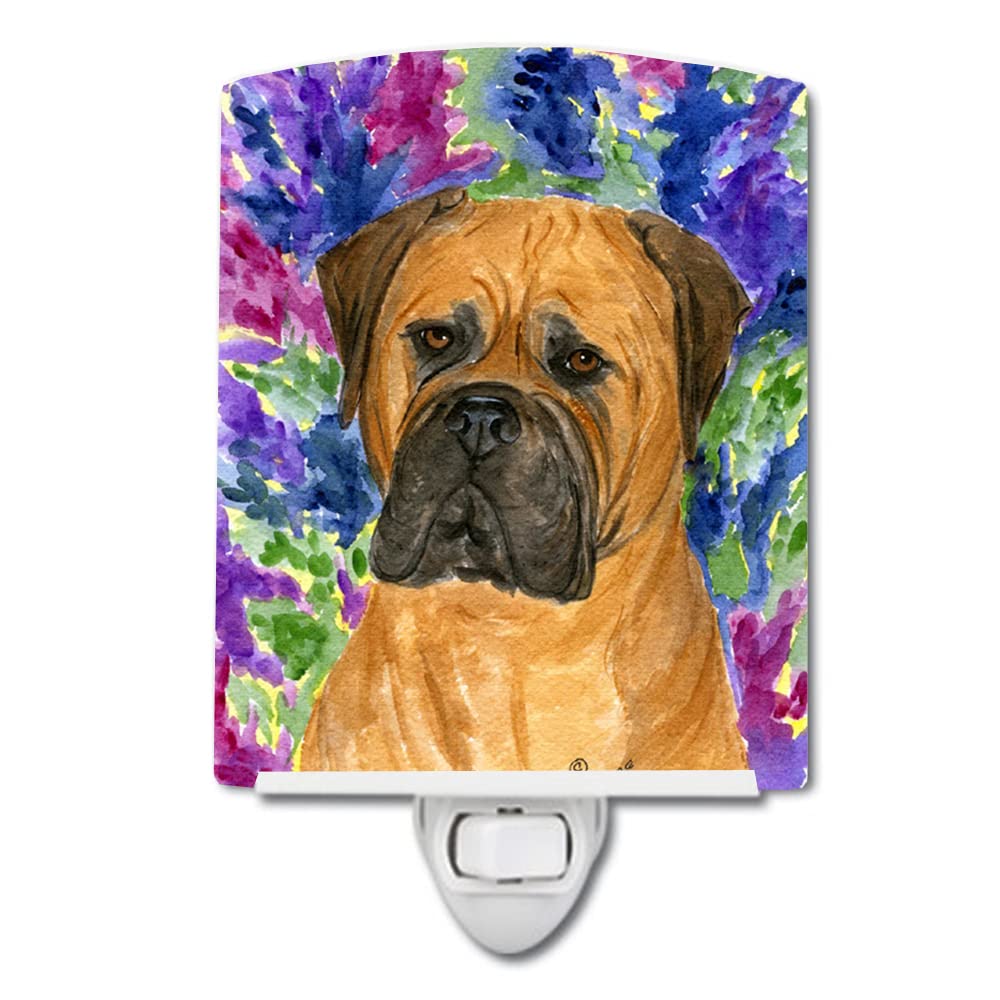 Caroline'S Treasures Ss8155Cnl Bullmastiff Ceramic Night Light Compact, Ul-Certified, Ideal For Bedroom, Bathroom, Nursery, Hallway, Kitchen, 6X4X3, Multicolor