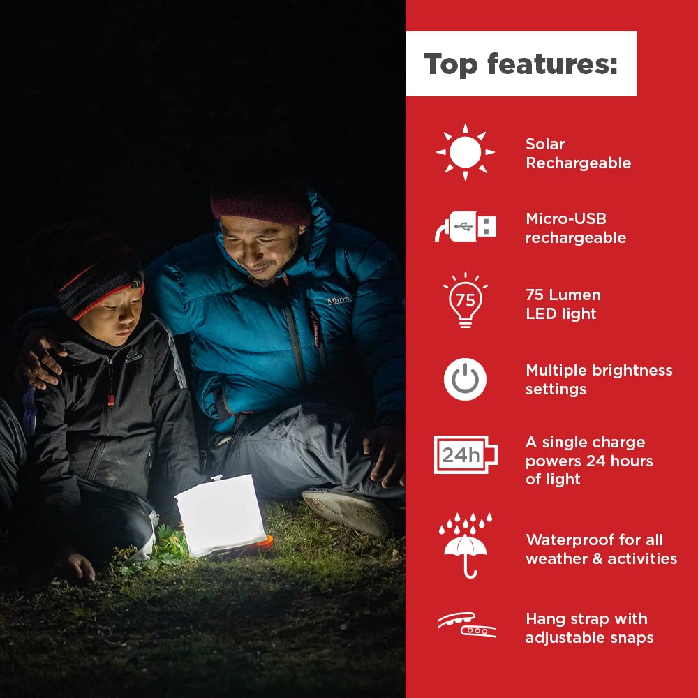 LuminAID Solar Camping Lantern - Inflatable LED Lamp Perfect for Camping, Hiking, Travel and More - Emergency Light for Power Ou
