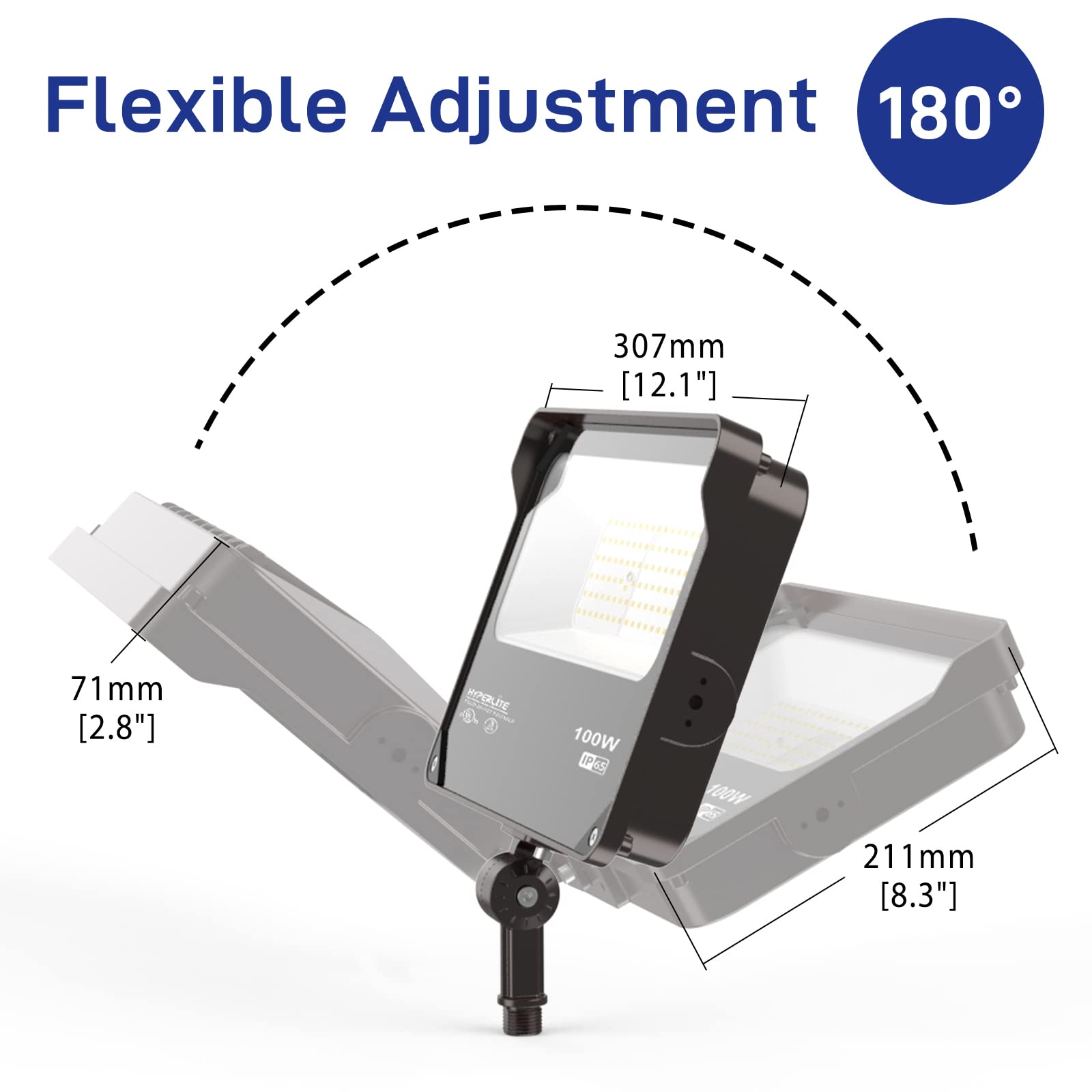 Hyperlite Led Flood Light 240W 28800Lm 5000K Daylight Ip65 Waterproof Outdoor Floodlights Ul Certified For Court,Garden,Warehous