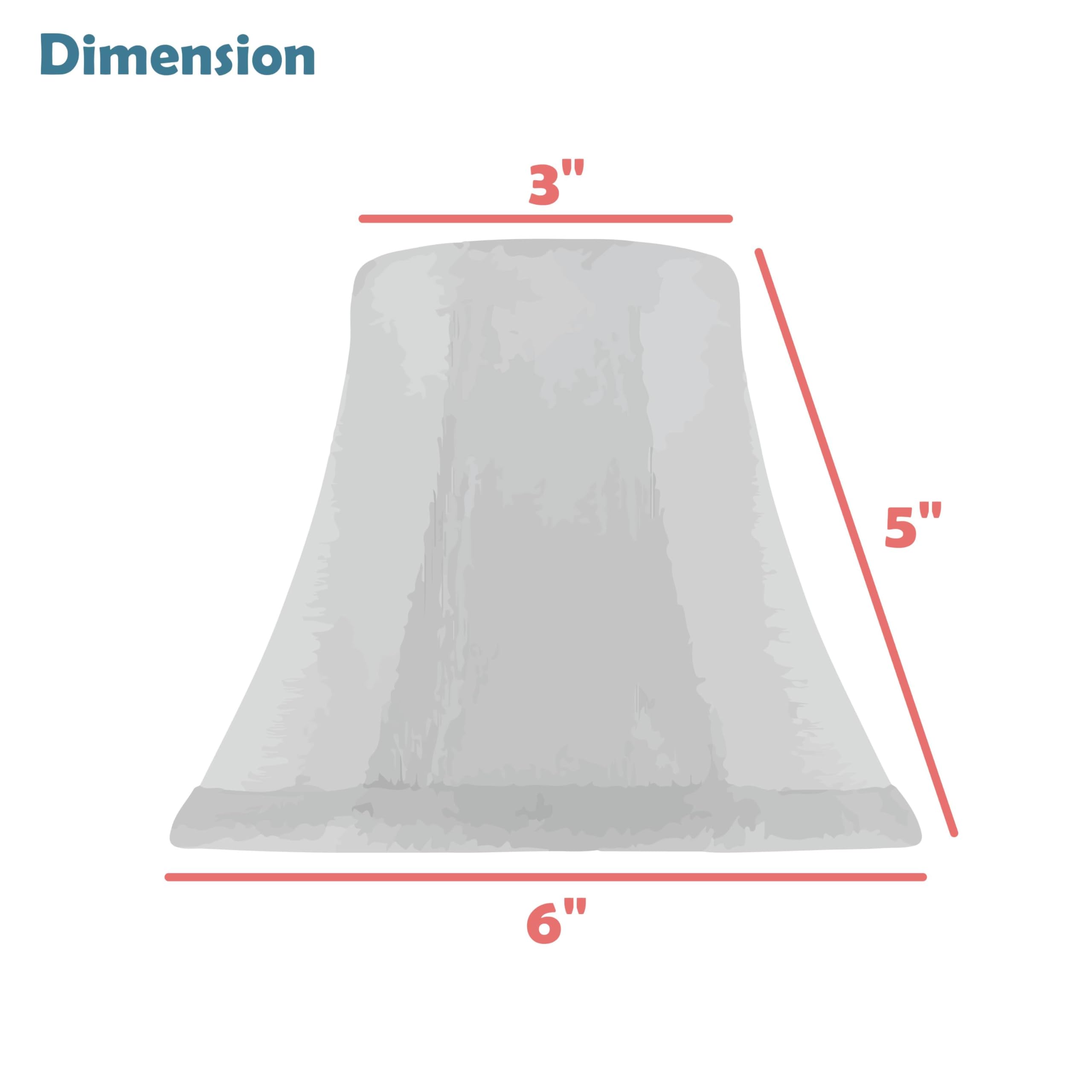 Aspen Creative 30011, Bell Chandelier, Butter Crme Checkered Pattern, Set Of 1 Clip-On Lamp Shade, 3'' Top X 6'' Bottom X 5'' Sl