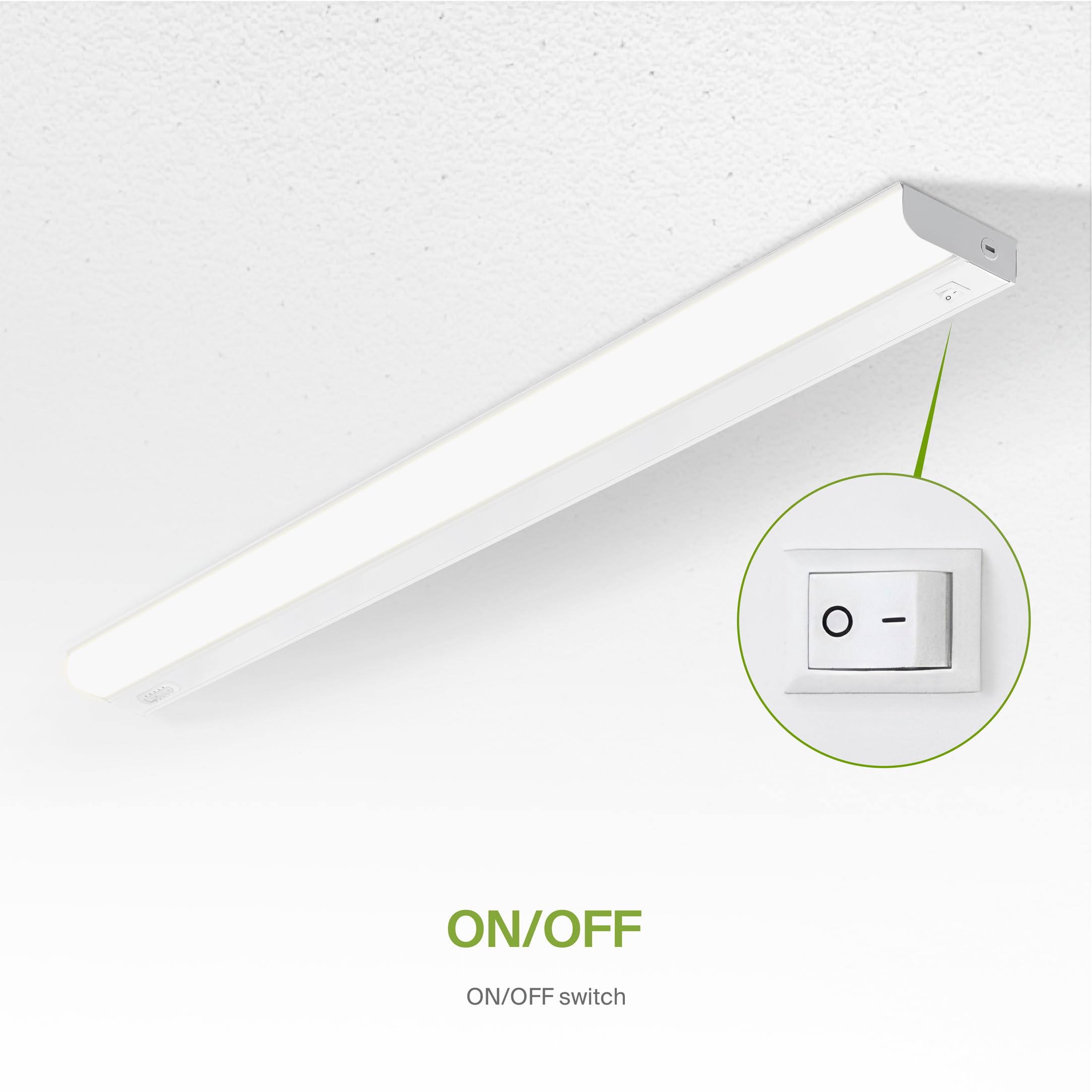 Asd 40 Inch Led Under Cabinet Lighting Hardwired, On/Off & Color Temp Switch, 20W 1814Lm, 5 Cct 2700K-5000K Cri90+, Dimmable Und