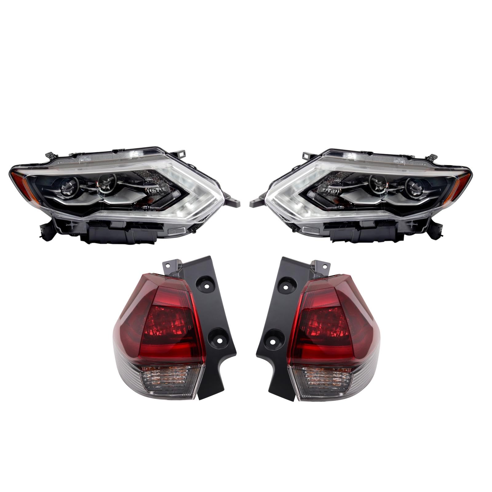 Trq Lighting Kit Ni2502256 Ni2503256 Ni2804113 Ni2805113 Compatible With 2018 Nissan Rogue