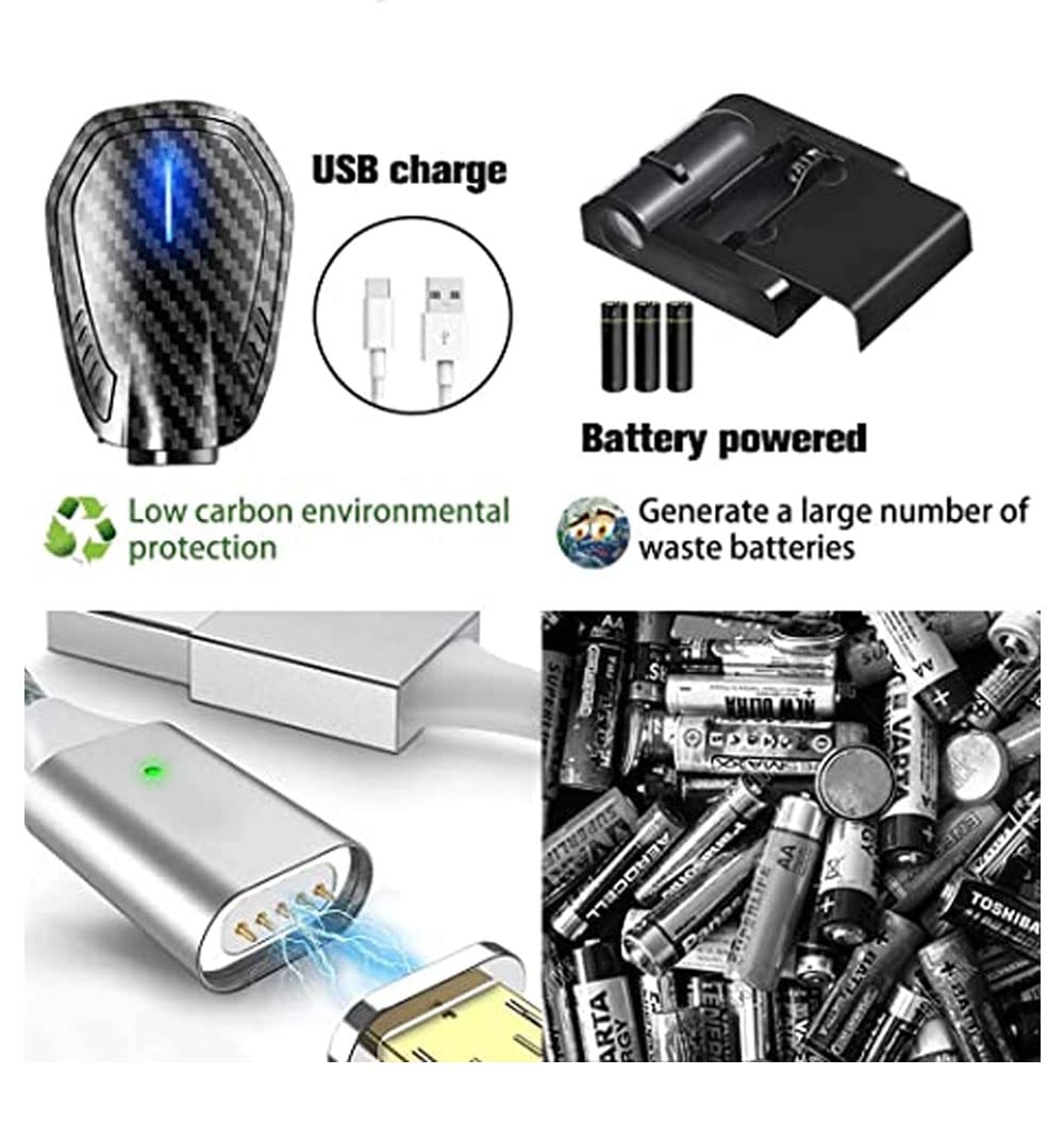 LOWEEY Car Door Lights, 2Pcs LED Logo Projector, Rechargeable, Wireless, Fits All Cars, KK-II-AA, Plastic Material