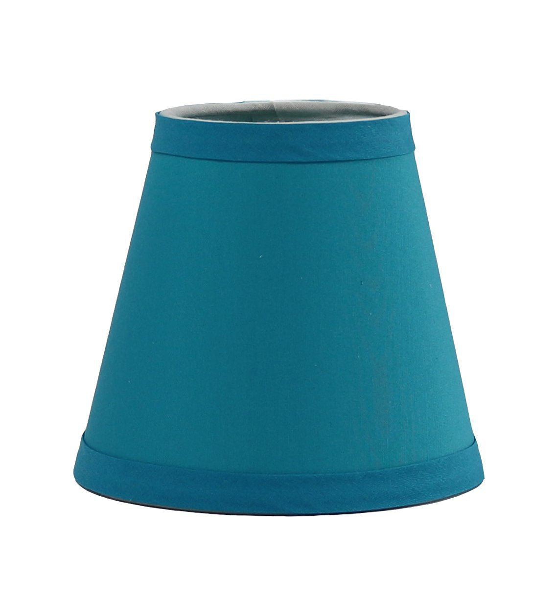 Urbanest Teal Cotton Chandelier Lamp Shade, Hardback Clip On, 3x6x5 inches, Set of 1