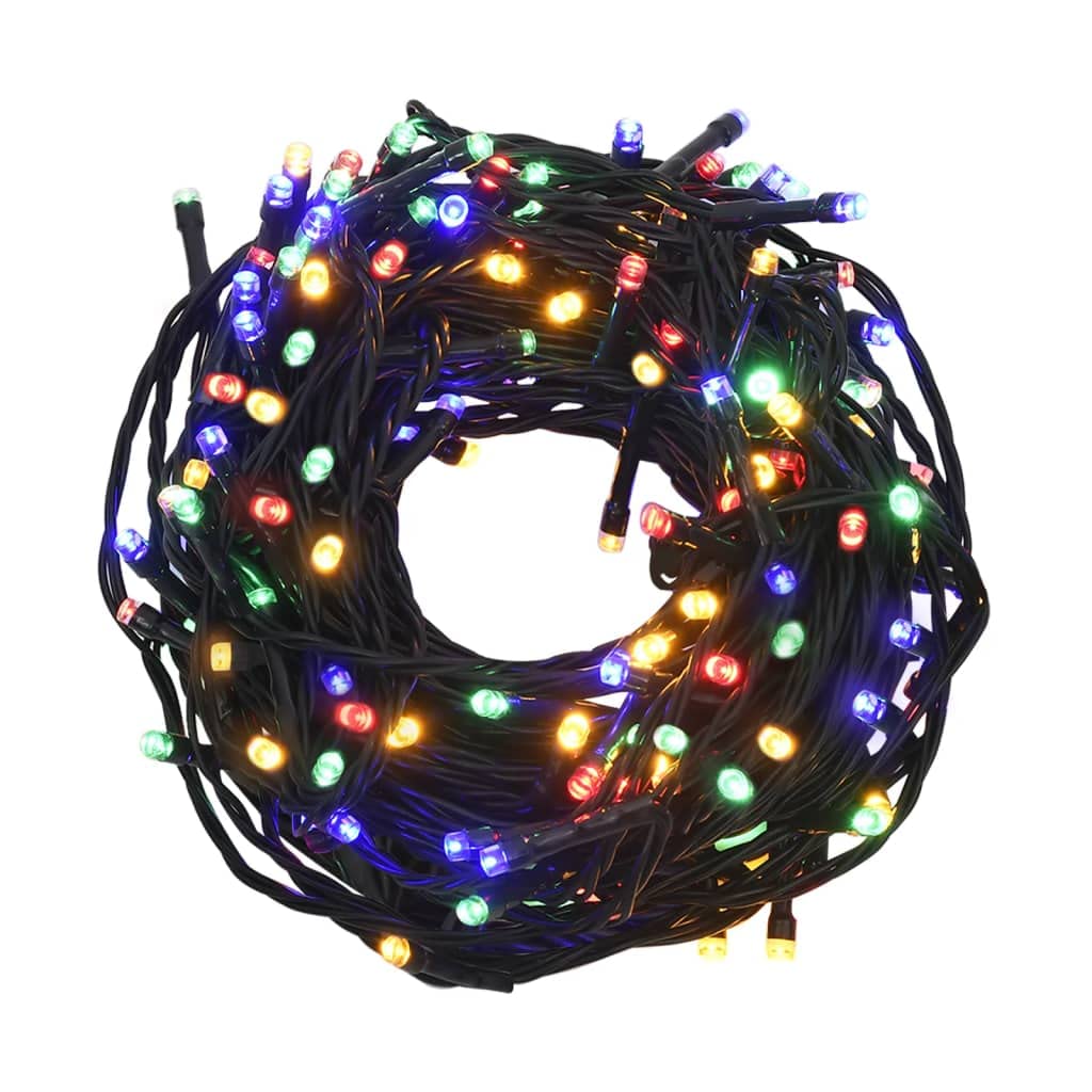 vidaXL Multicolor LED String Lights - 300 Lights, 98.4 Long, Weather-Resistant, USB-Powered, Copper Material