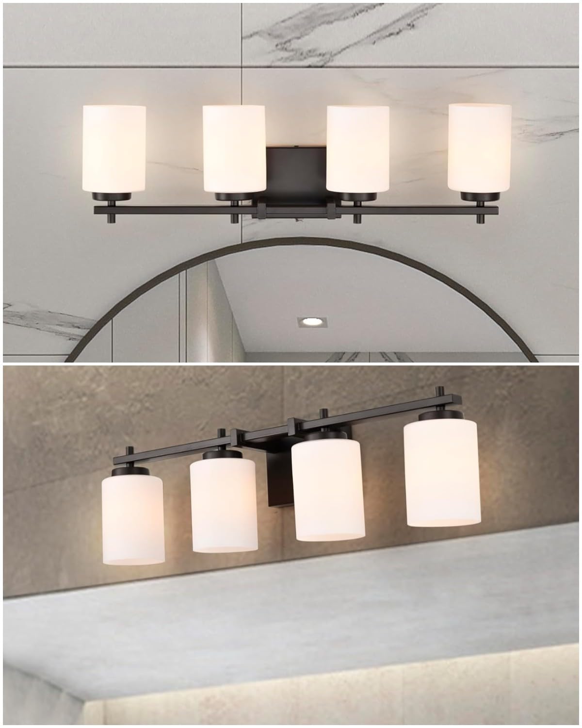 Piano 8- Pack White Frosted Glass Light Shade