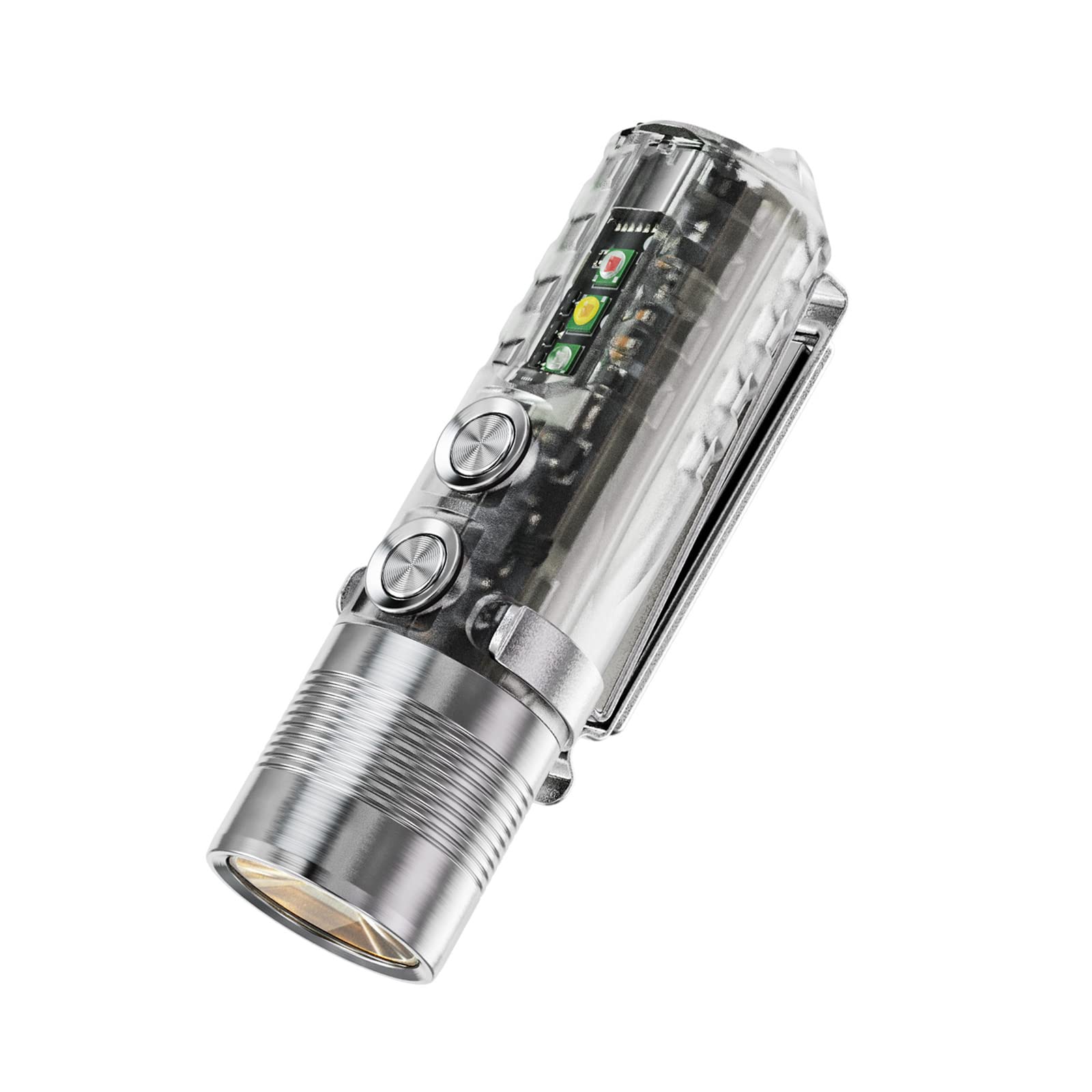 Rovyvon A28 Gen 2 Pocket Flashlight, 1000 Lumen, Usb C Rechargeable, Waterproof, A28-G2 Uv Red White