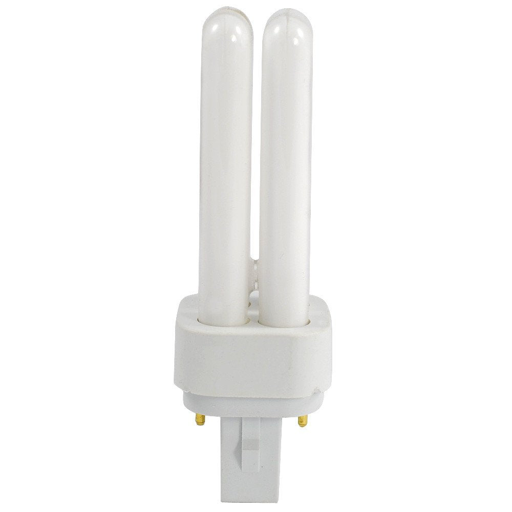 LEDVANCE Sylvania 21123 Compact Fluorescent Bulb, 9-Watt, 3500K, Glass, Double Tube