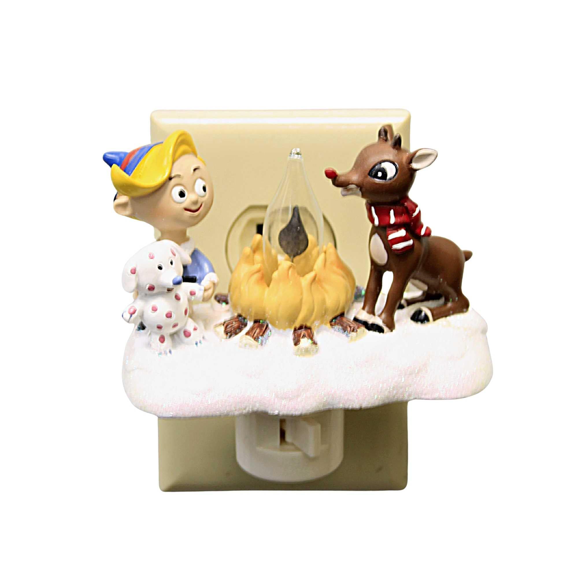 Roman Night Light - 4.5 Inch Polyresin Swivel Plug with Flickering Effect, Multicolor, Model 165108