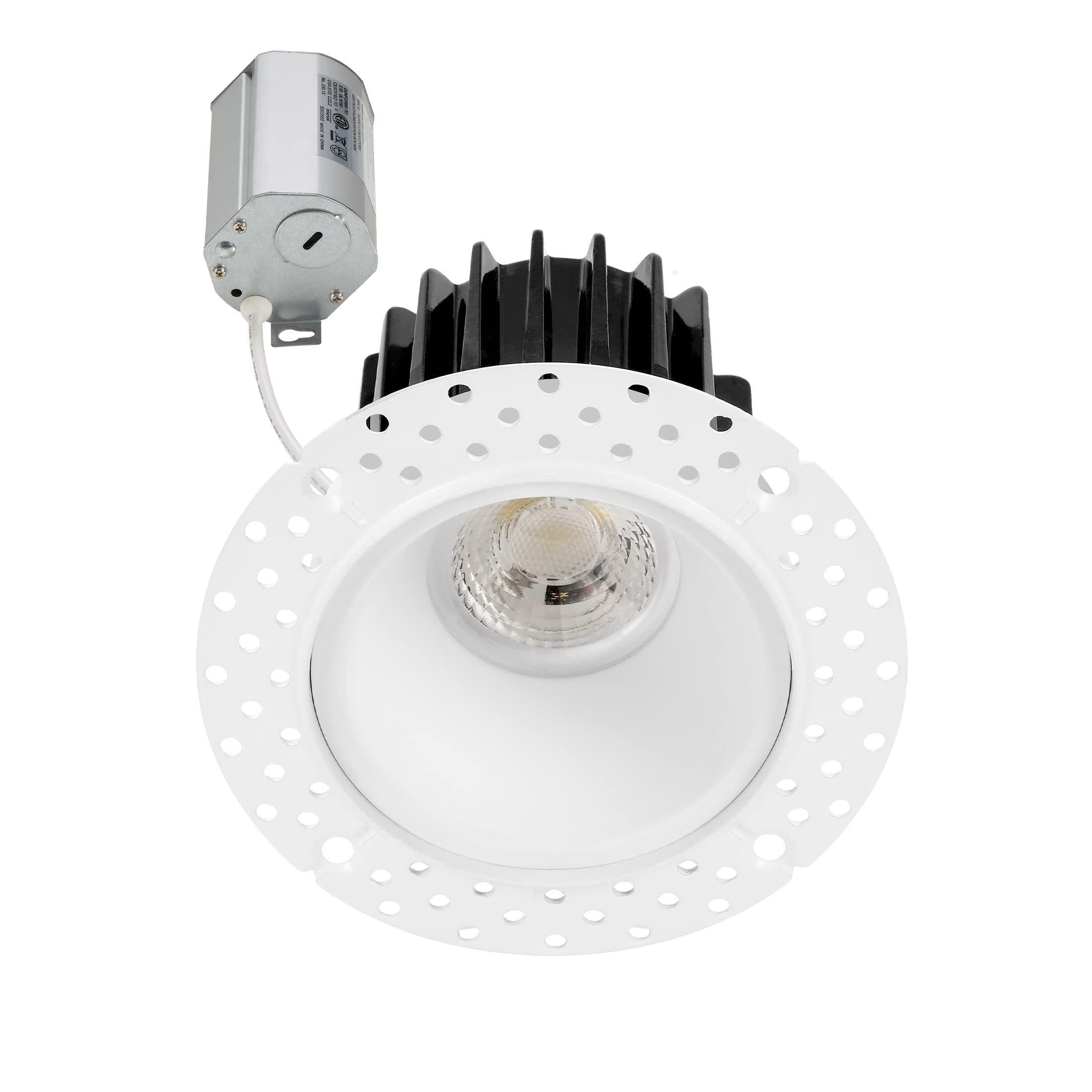 Maxxima 2 in. Trimless Ultra-Thin Recessed Anti-Glare LED Downlight Canless IC Rated 600 Lumens 5 Color Temperature Selectable 2