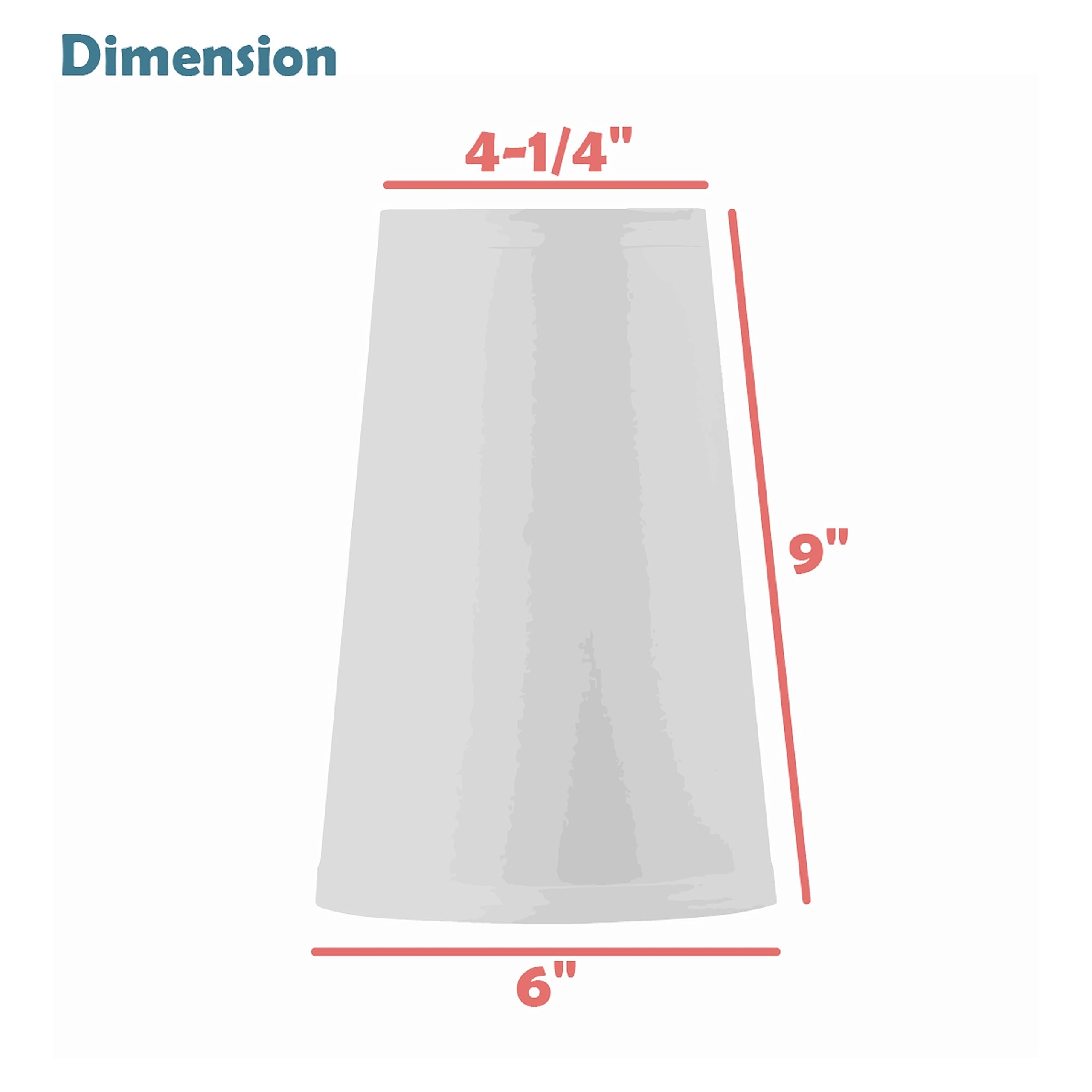 Aspen Creative 32164 Transitional Empire Shape Spider Construction Lamp Shade In Off White, (4 1/4'' X 6'' X 9'')