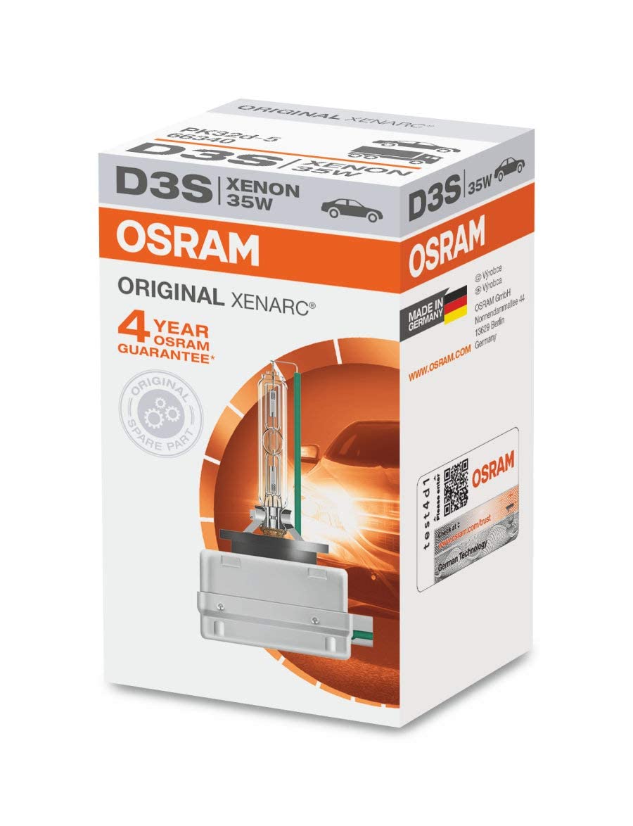 OSRAM Xenarc D3S 35W HID Xenon Light Bulb 4600K Clear (1 Pack)