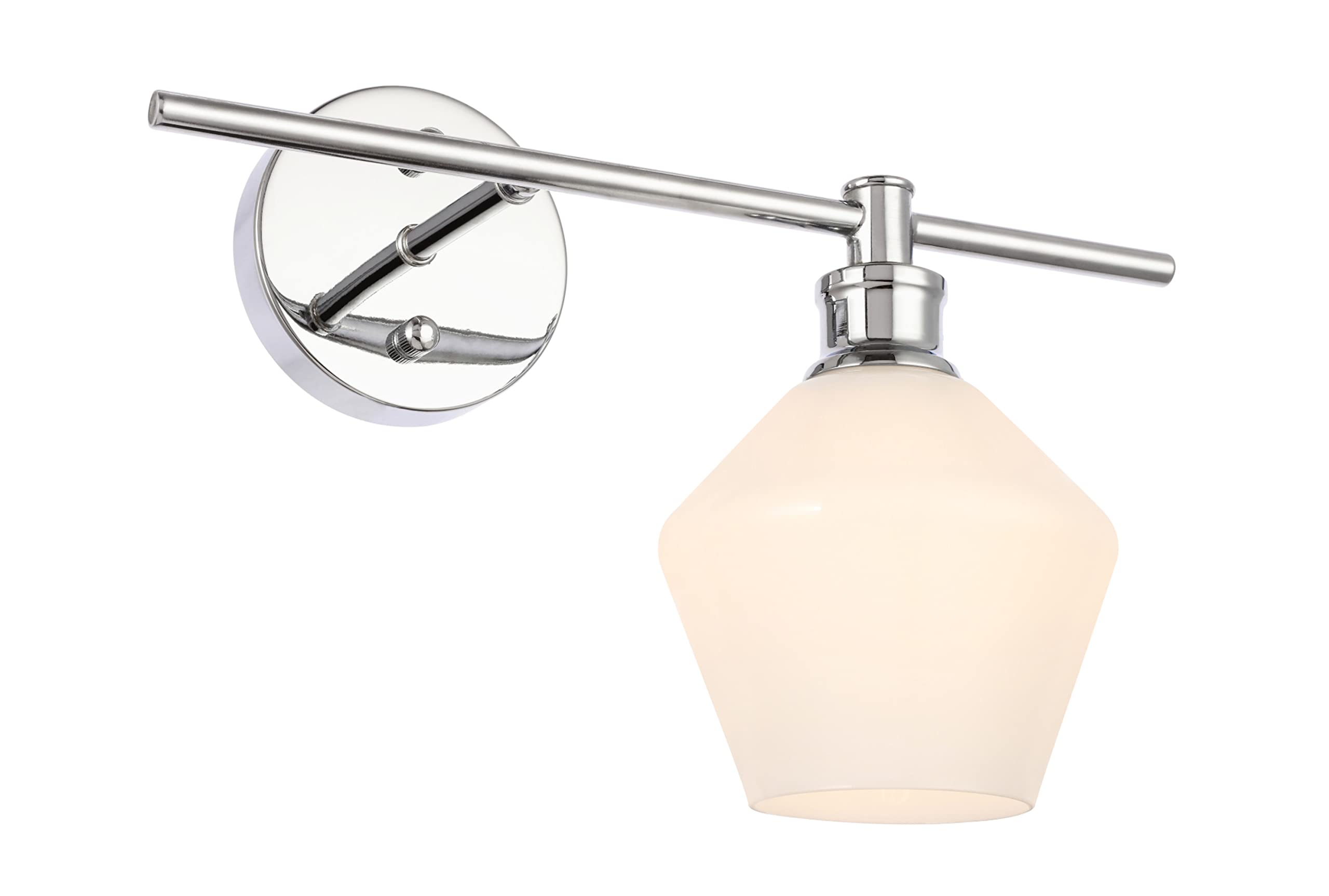 Living District Black Iron Wall Sconce With Frosted White Glass - 1 Light Decorative Fixture
