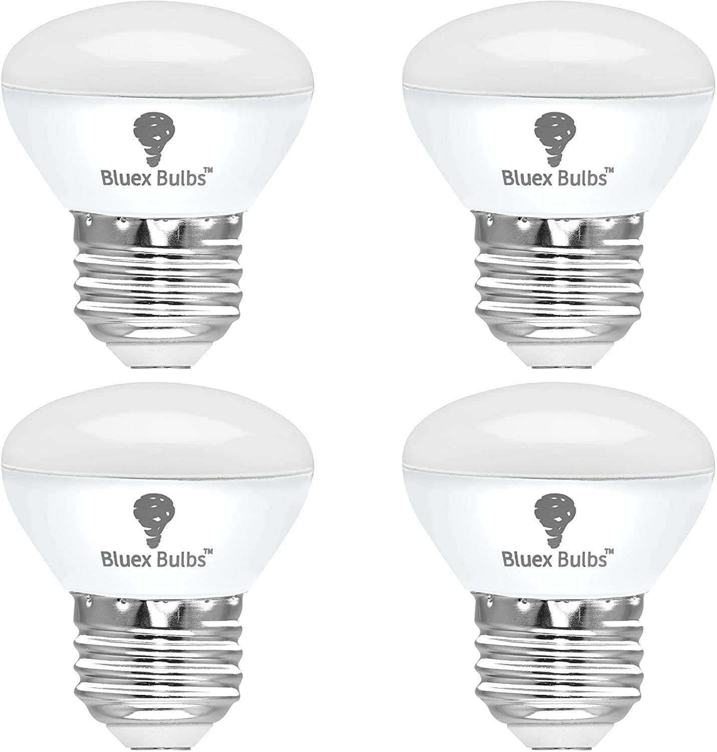 4 Pack R14 Led Bulb 4W E26 Base Mini Reflector Floodlight Light Bulb Dimmable 5000K Daylight - 40W Equivalent - Mini Light Bulbs