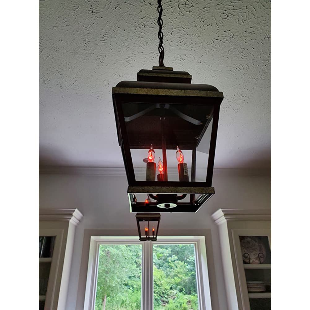 Doratale Flicker Flame Light Bulbs, E12 Candelabra Base, Clear Glass, 1 Watt, 120 Volt, 12 Pack