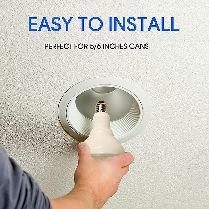 Energetic 6 Pack 65W Br30 Led Recessed Light Bulb, Dimmable, 650 Lumens, 5000K Daylight, E26 Base, Indoor Flood Light For 5/6 In