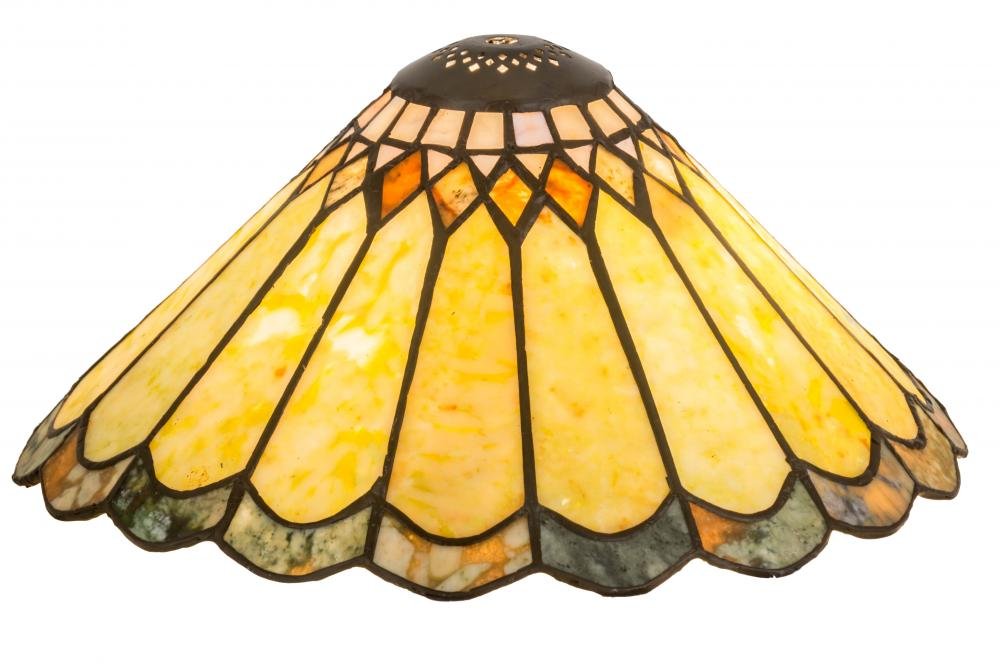 Meyda 12&quot; Multicolored Carousel Jadestone Shade - Stone Lighting Fixture