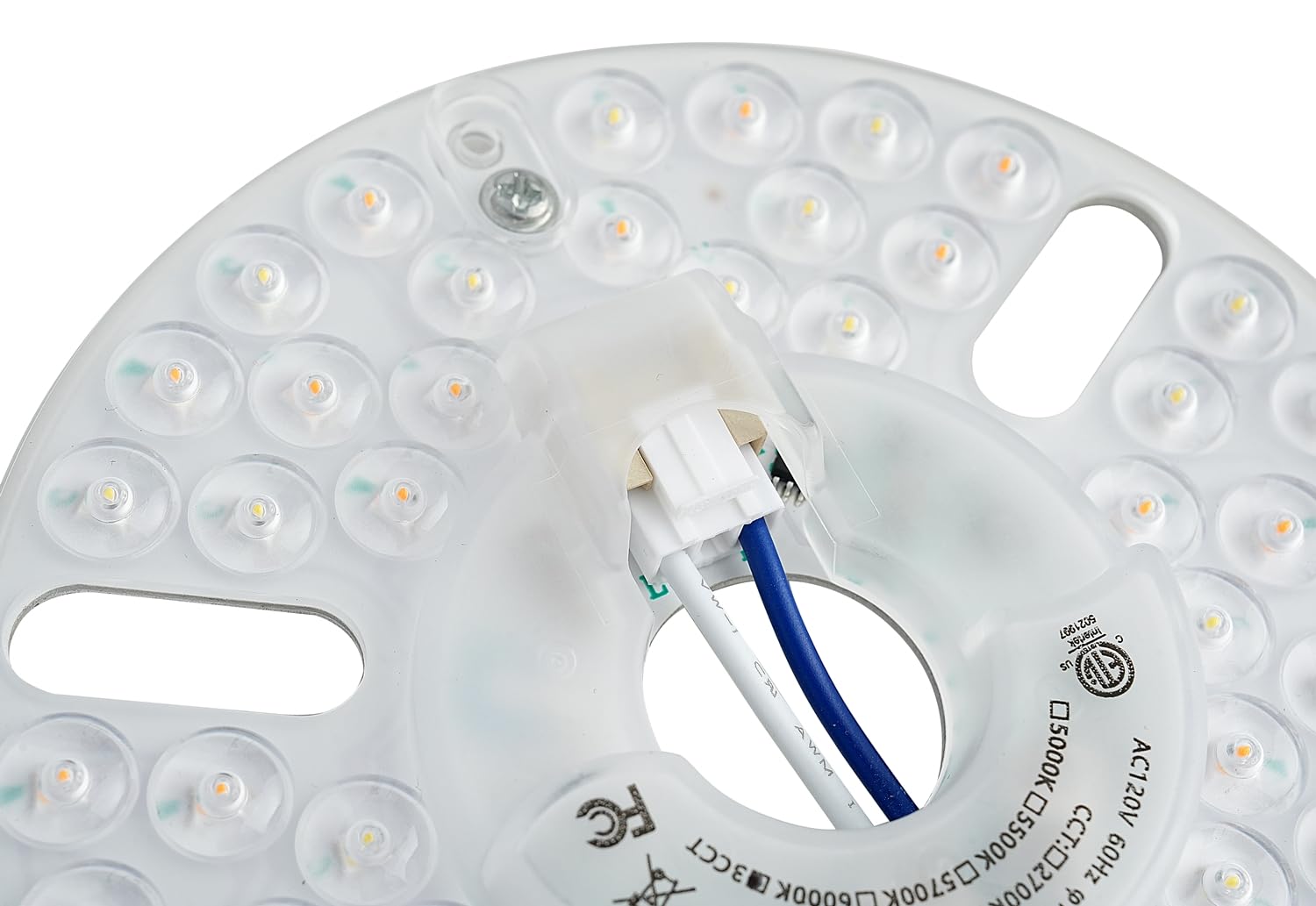 Ledytech 5.12 LED Ceiling Fan Light Retrofit Kit, 18W Dimmable, 3CCT, 2200LM, Aluminum