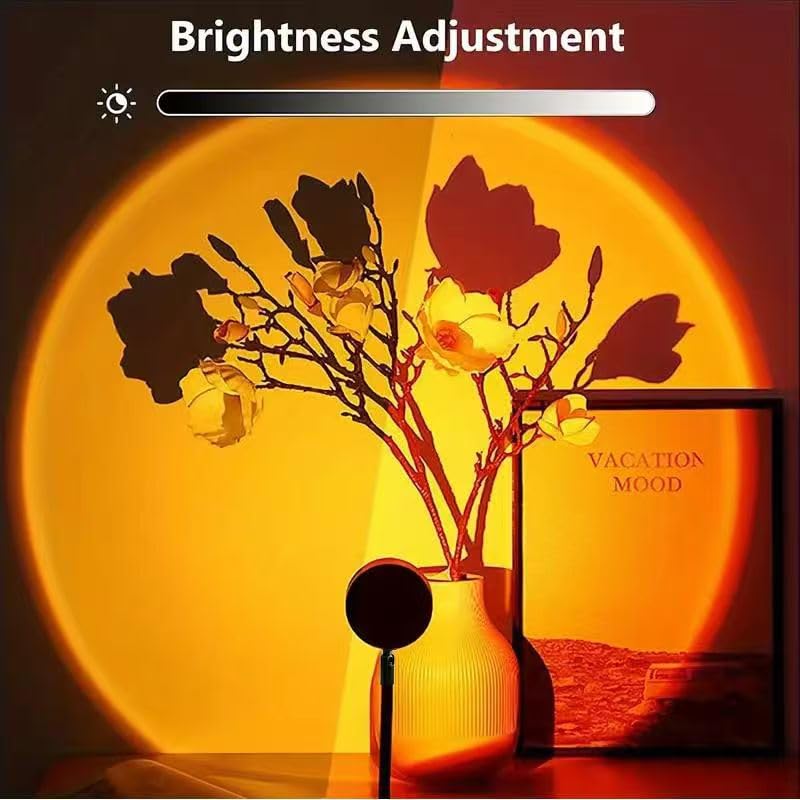 JIMEI Sunset Lamp Projector Led Lights for Bedroom Night Light RGB Lights Sun Sunlight Sunrise Lamp 10w 360 Rotation Mood Lighti