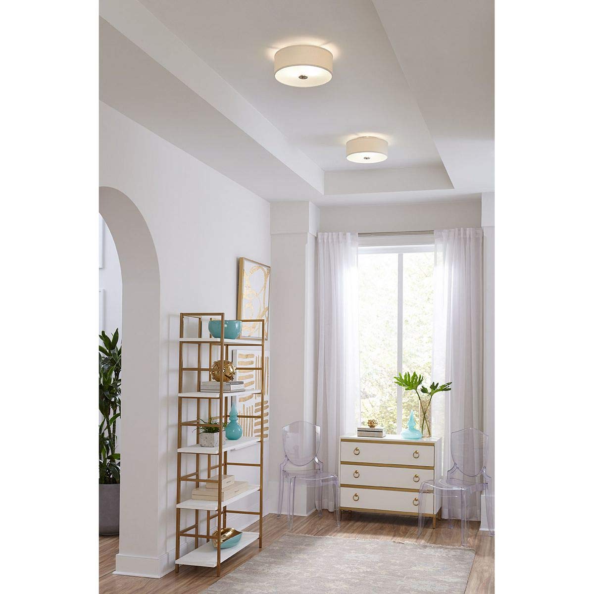 Progress Lighting P3696-0930K9 Close-To-Ceiling, Nickel, 6.00X13.00X13.00