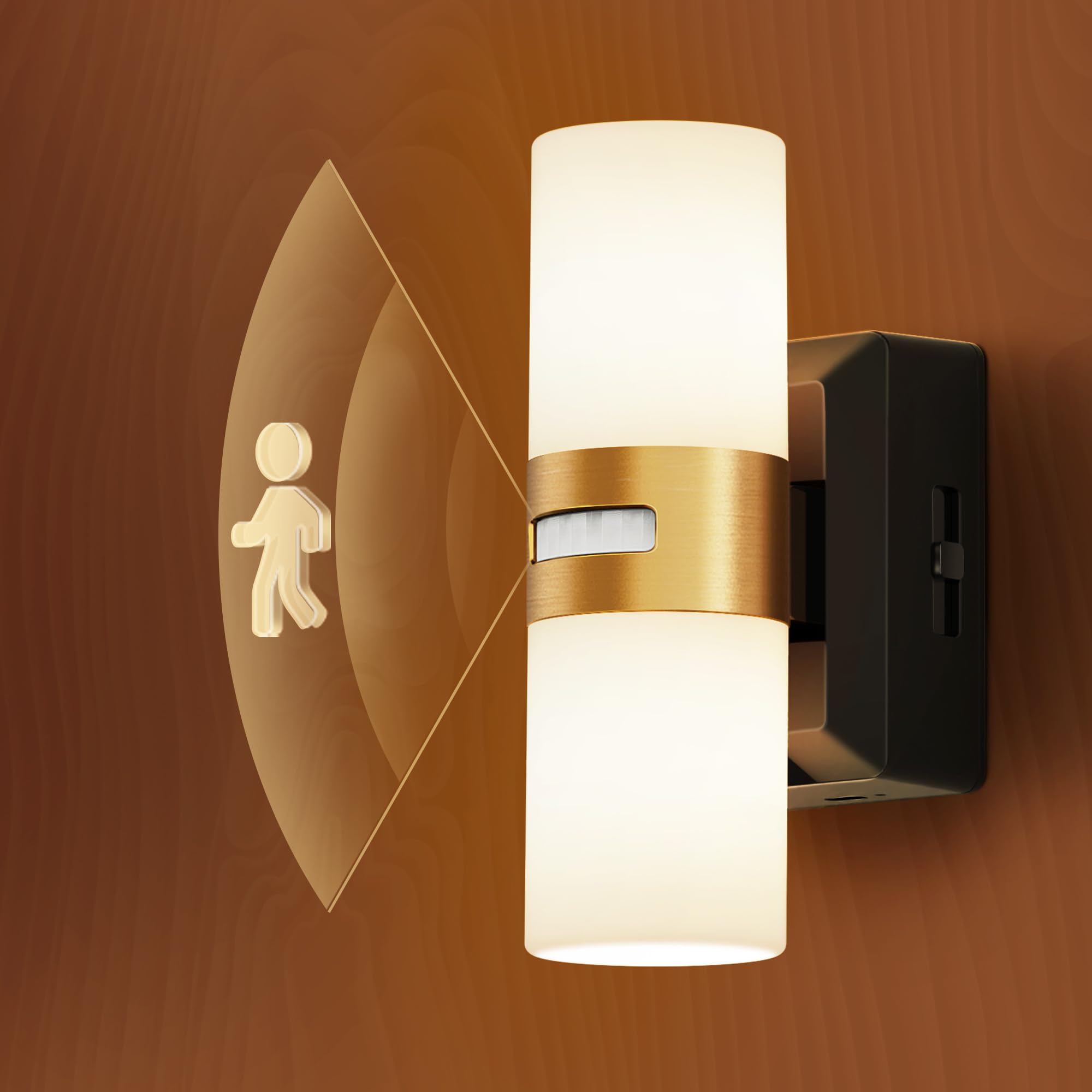 L LOHAS LED Motion Sensor Night Light, Rechargeable Battery Night Light, Cordless LED Wall Lights,Adjustment Brightness, Nightli