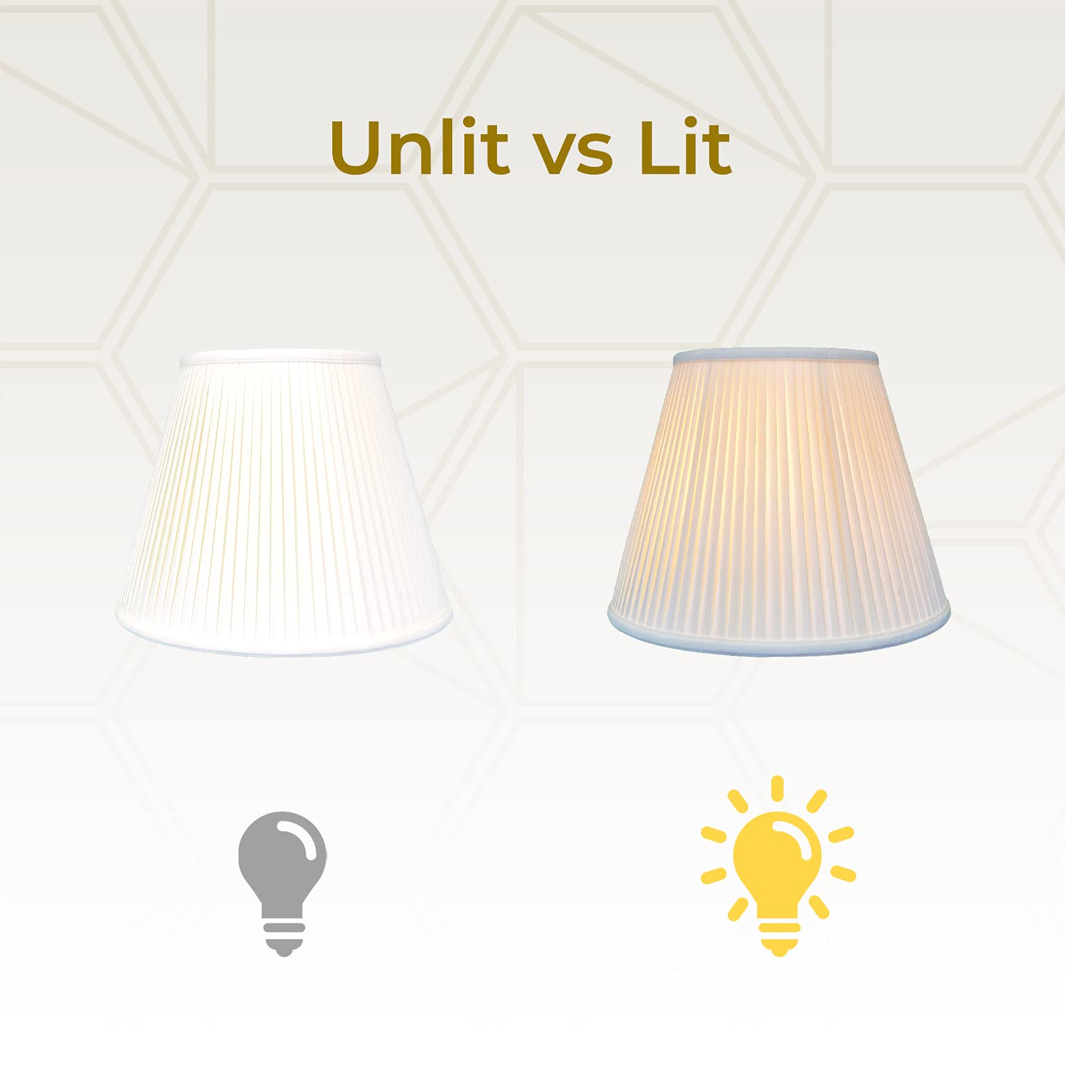 Royal Designs &quot;Deep Empire Side Pleat Basic Lamp Shade, White, 9&quot;&quot; X 18&quot;&quot; X 14&quot;&quot;&quot; (Bs-728-18Wh)