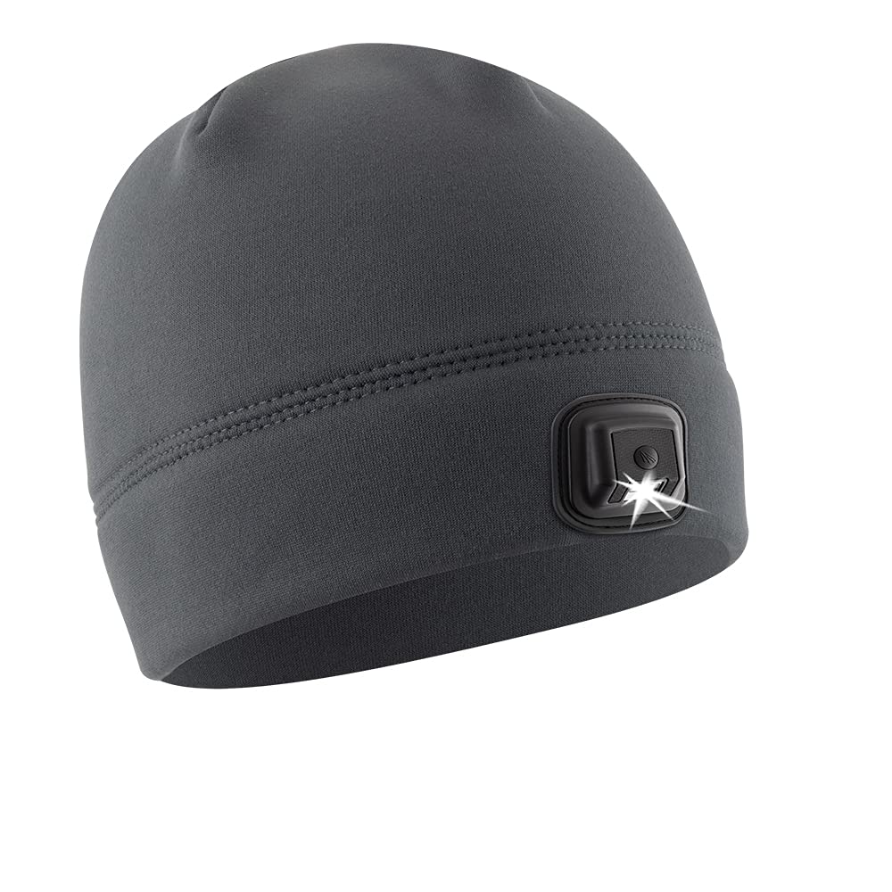 Panther Vision POWERCAP LED Hat Light 150 Lumens Fleece Beanie One Size Gray HLBR-0227 Waterproof Rechargeable