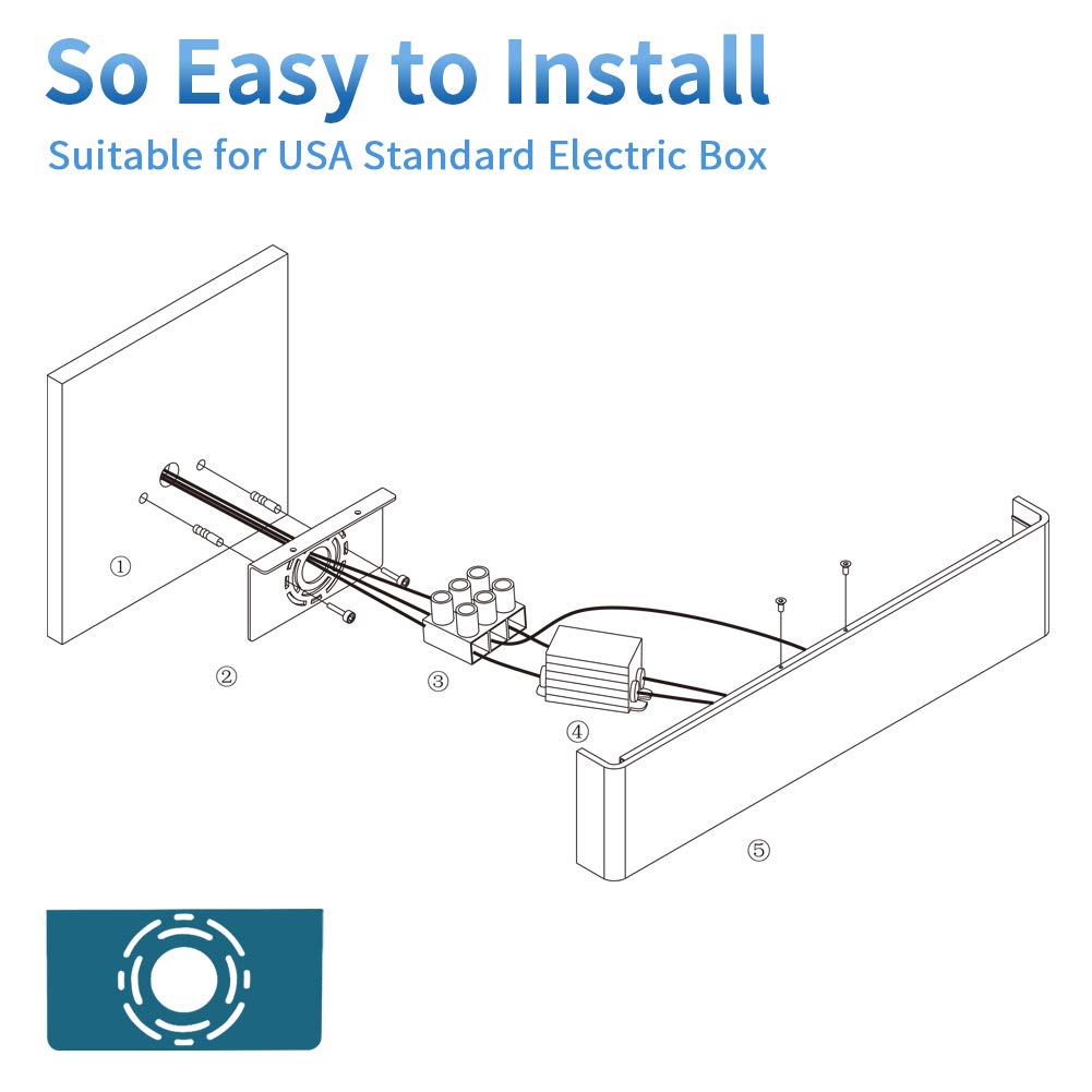 Aipsun 32.6" Modern LED Bathroom Vanity Light Fixture, White Light, Aluminum, Up and Down Lighting, 5000K