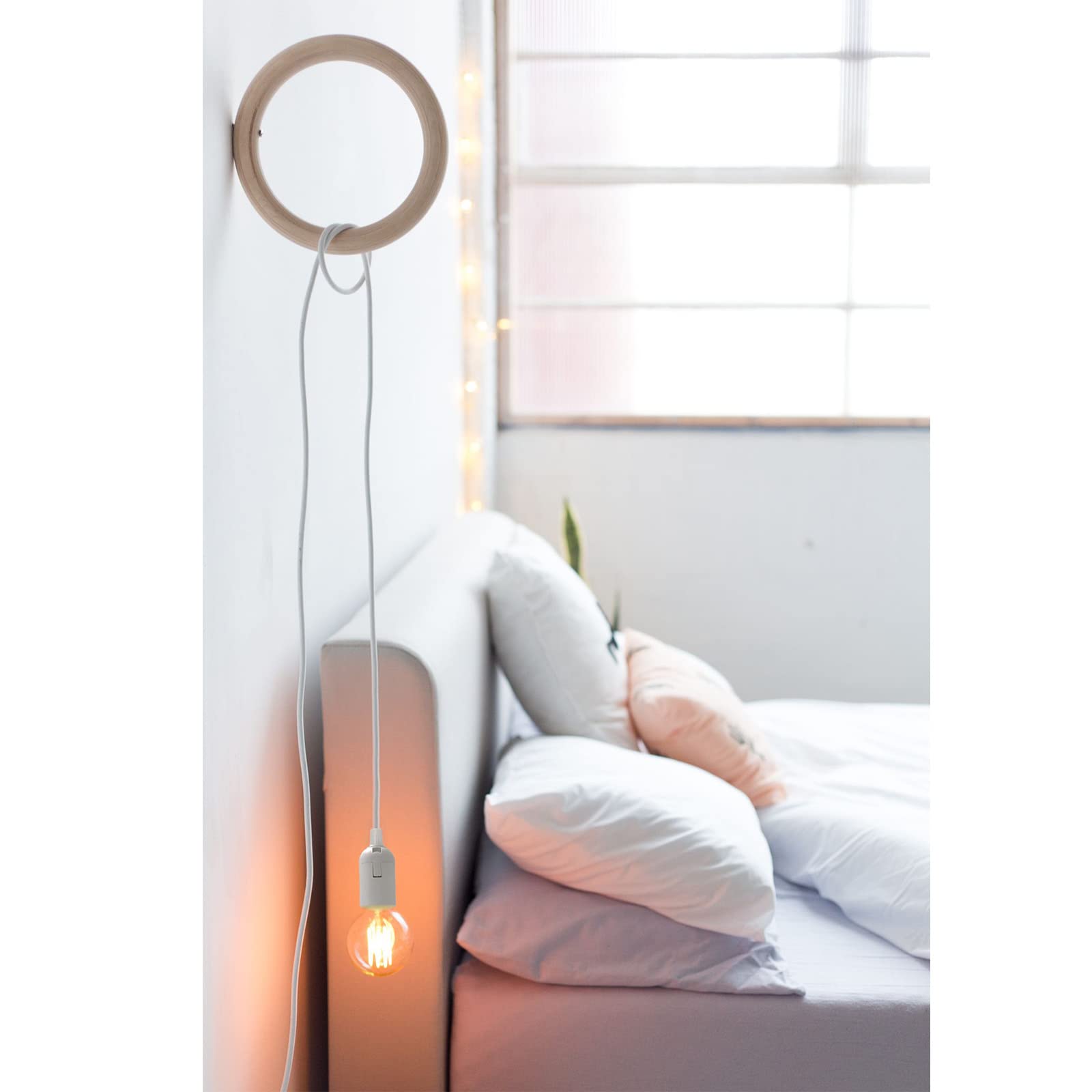 Plug In Hanging Light Kit, Retro Hanging Lights With Plug In Cord, E26 E27 Industrial Pendant Light Fixture, 9.8 Ft Cord With On