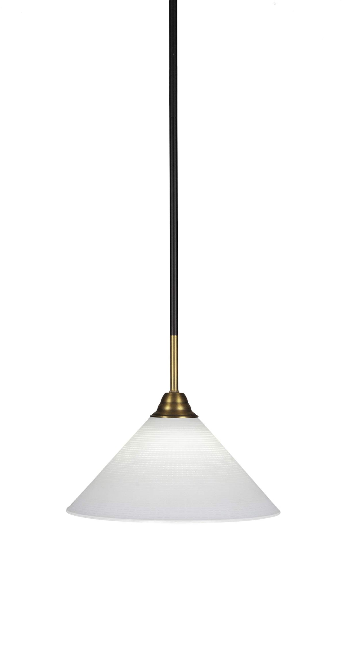 Toltec Lighting Paramount 1 Light Mini Pendant in Matte Black & Brass (3401-MBBR-4001)