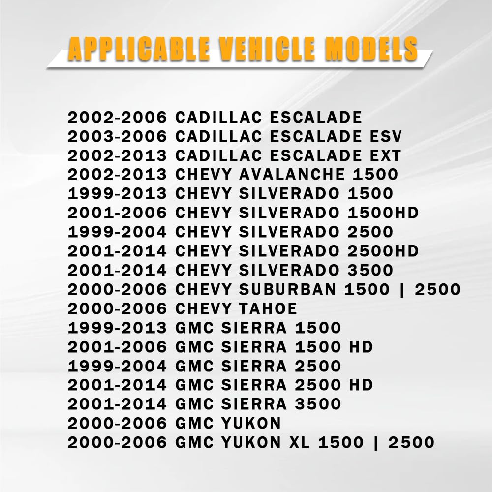 OTnhaee LED License Plate Lights for Chevy Silverado, GMC Sierra, Cadillac Escalade, 48-SMD, 6500K Super White, Model PZ035